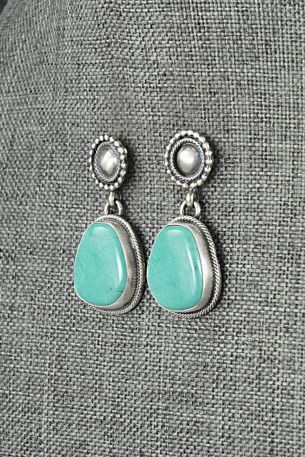 Turquoise & Sterling Silver Earrings - Darrin Livingston