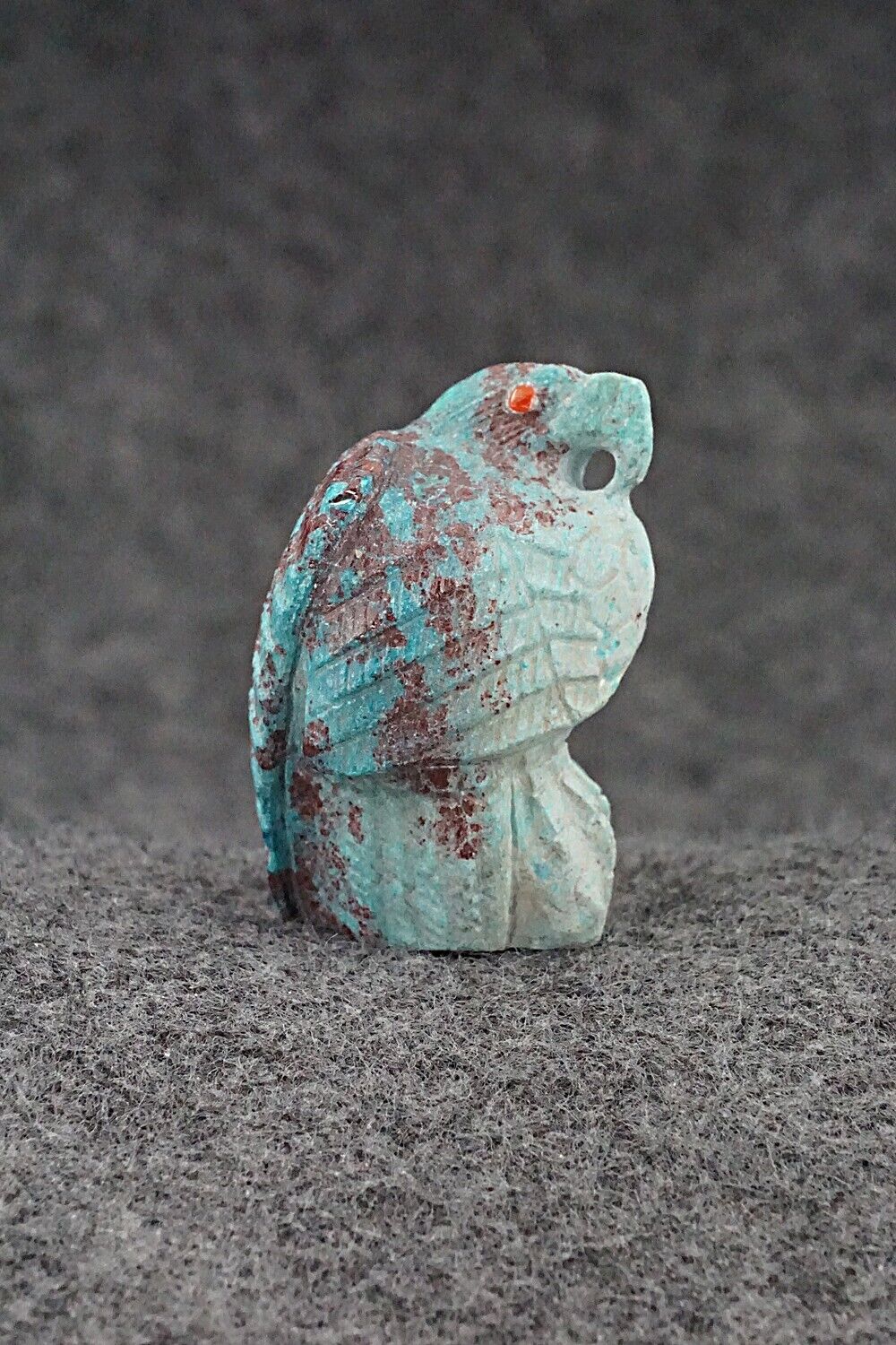 Eagle Zuni Fetish Carving - Derrick Kaamasee