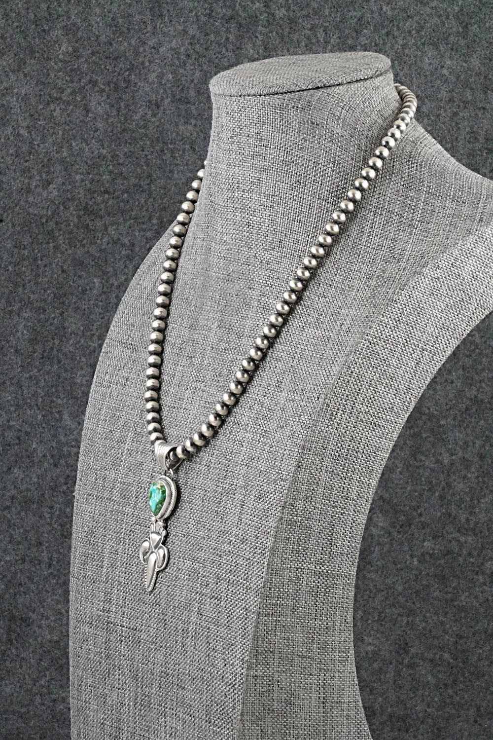 Turquoise & Sterling Silver Necklace - Gary Shorty