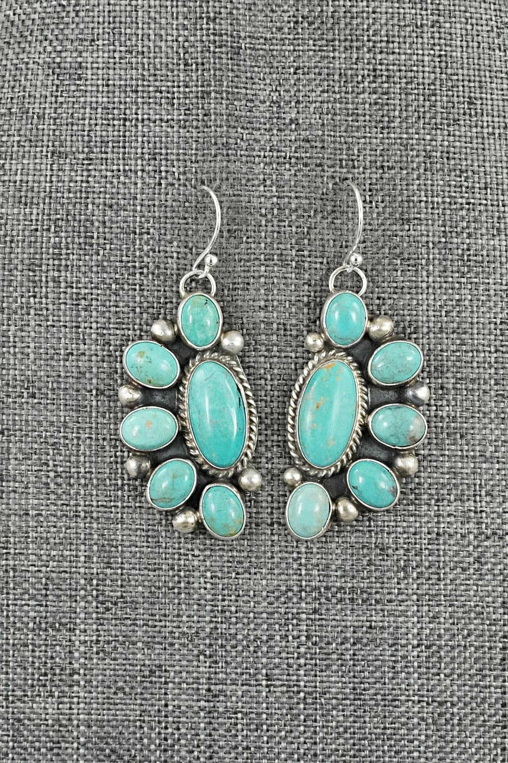Turquoise & Sterling Silver Earrings - Kathleen Livingston