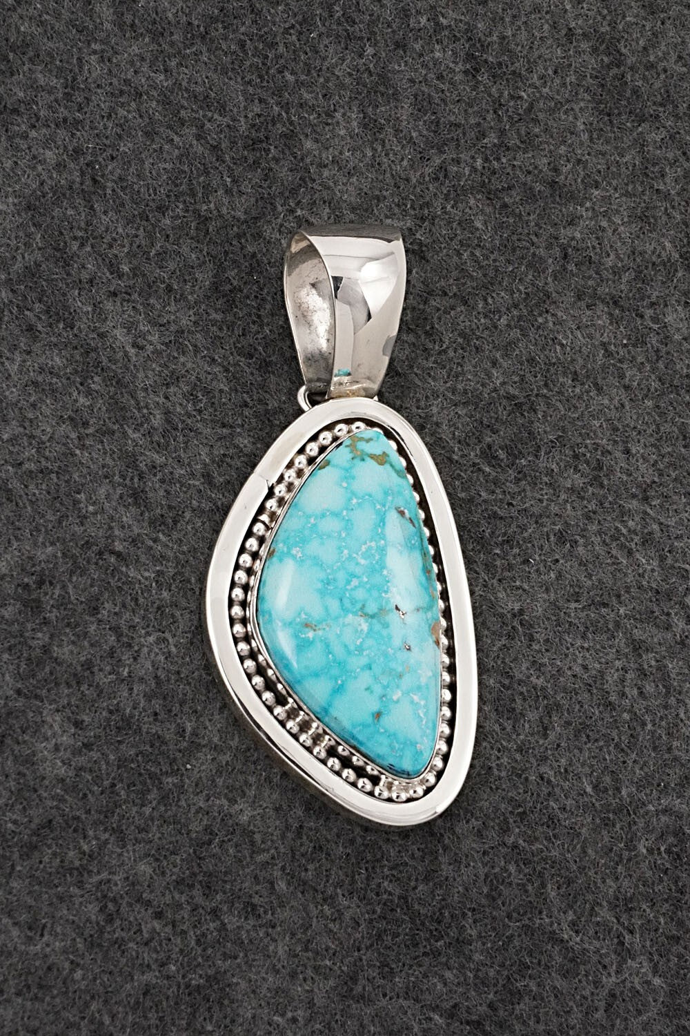 Turquoise & Sterling Silver Pendant - Paul Livingston