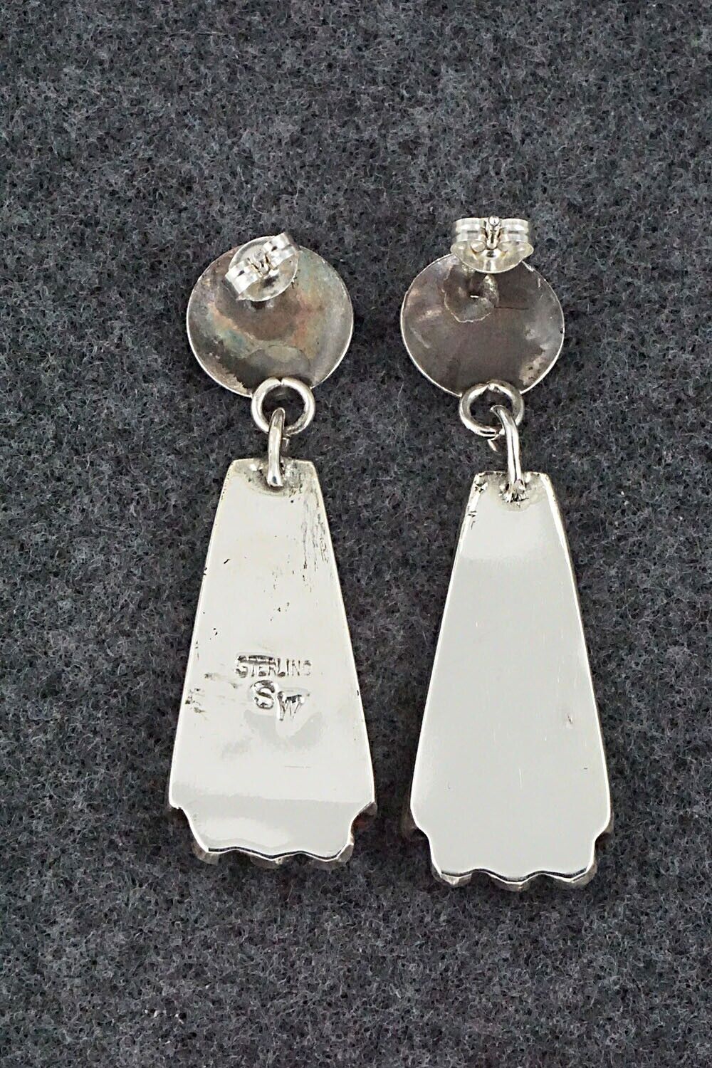 Spiny Oyster & Sterling Silver Earrings - Selina Warner
