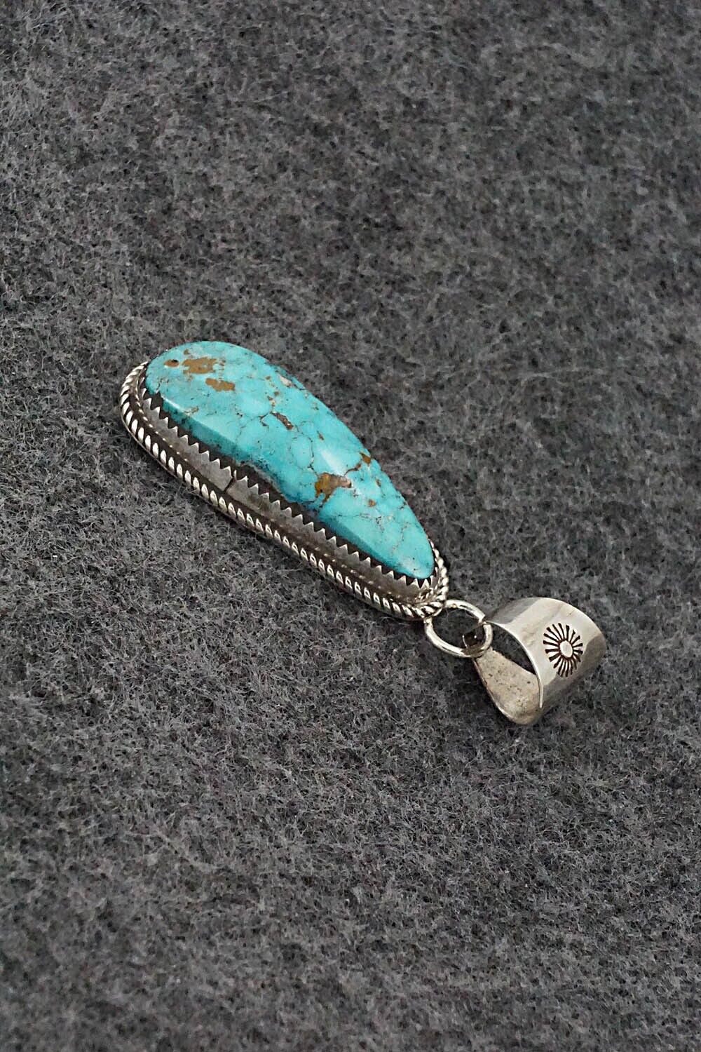 Turquoise & Sterling Silver Pendant - Ernest Hawthorne