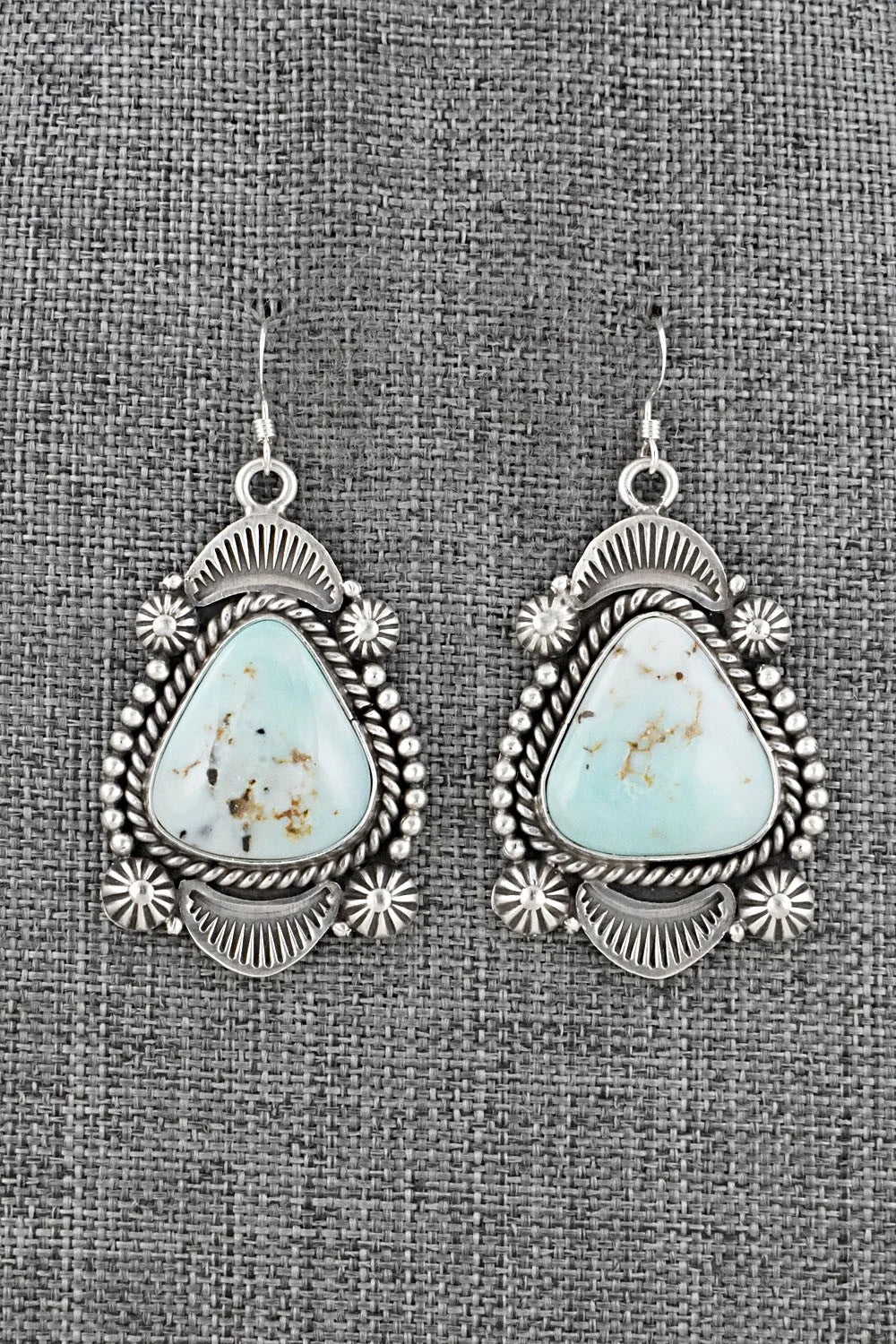 Turquoise & Sterling Silver Necklace and Earrings Set - Rosita Calladitto