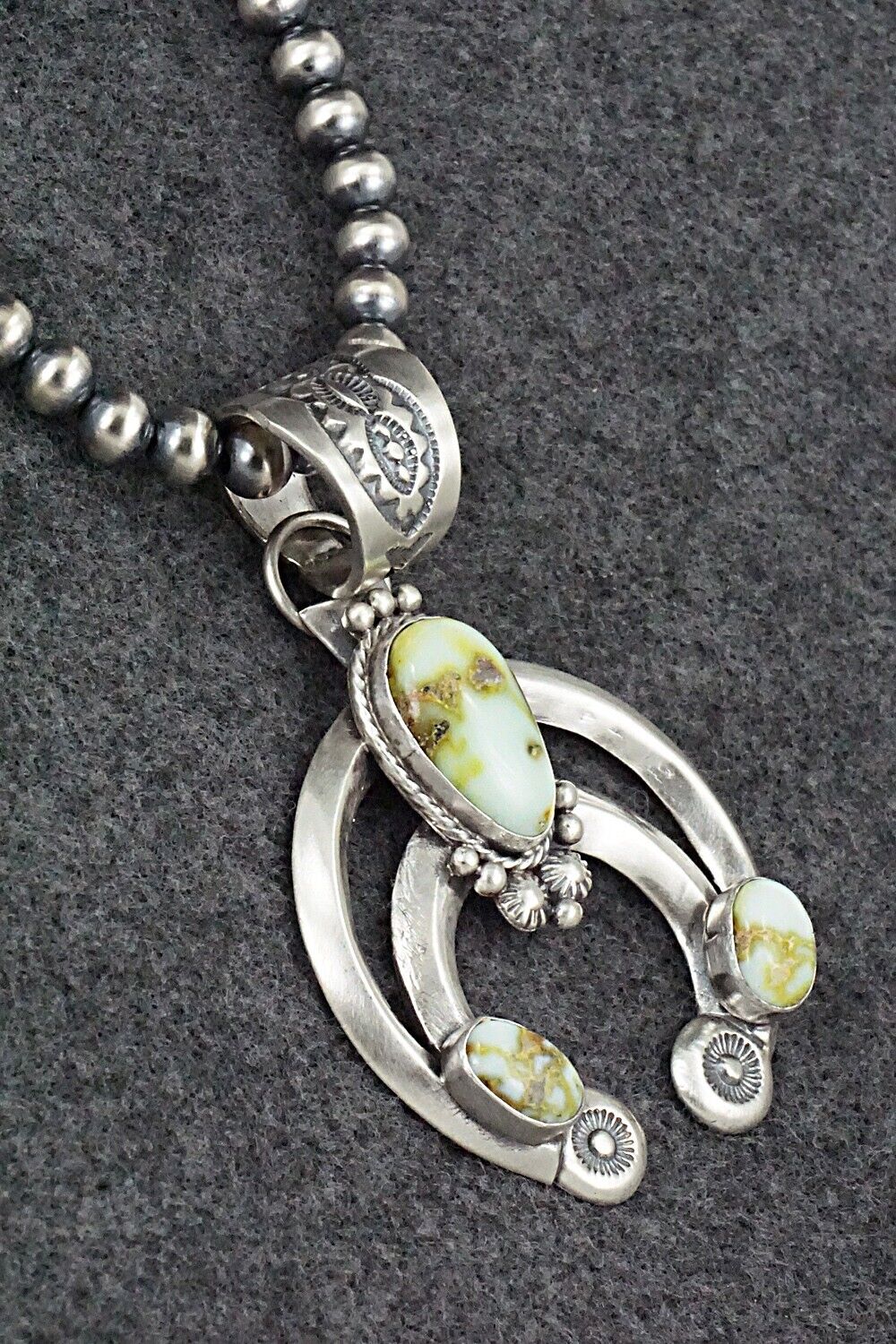 Variscite & Sterling Silver Necklace - Samuel Yellowhair