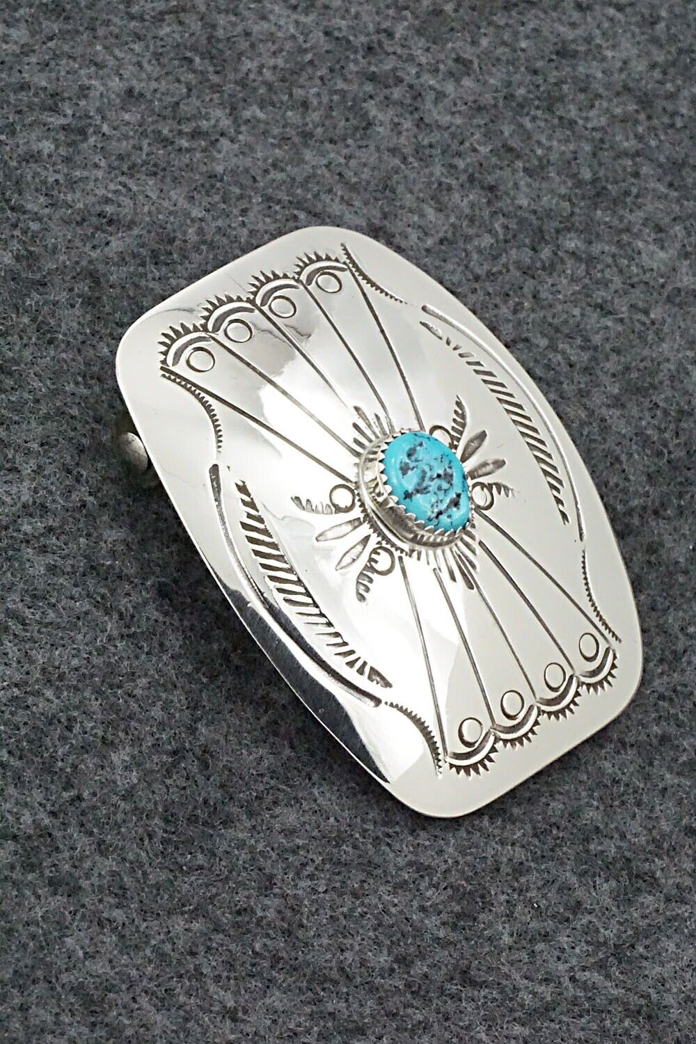 Turquoise & Sterling Silver Belt Buckle - Jolene Begay