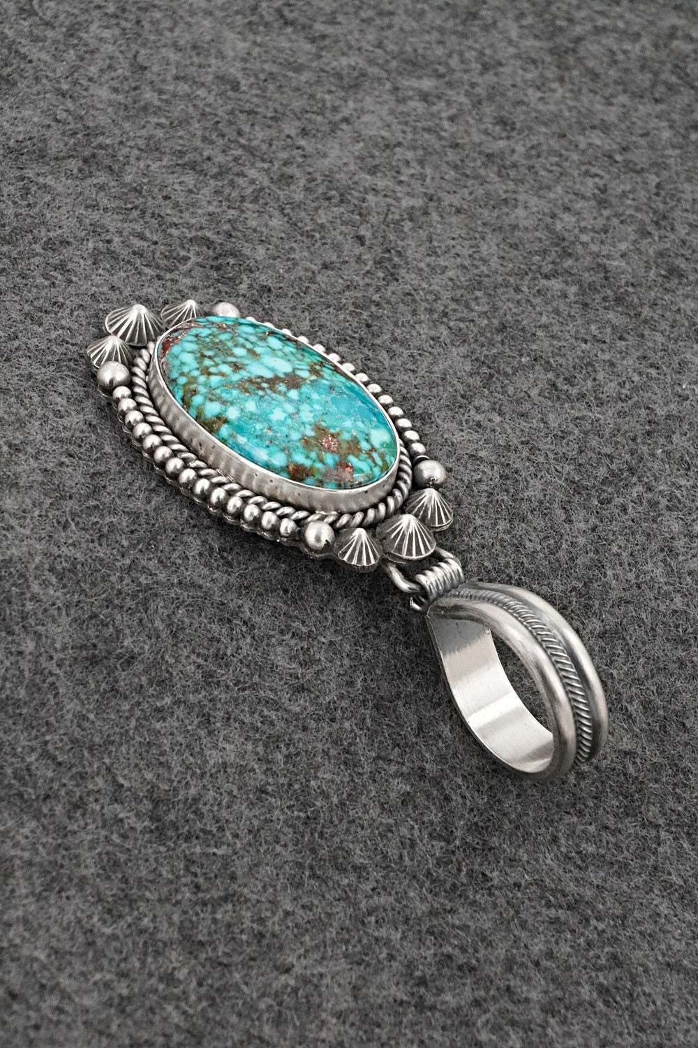 Turquoise & Sterling Silver Pendant - Michael Calladitto