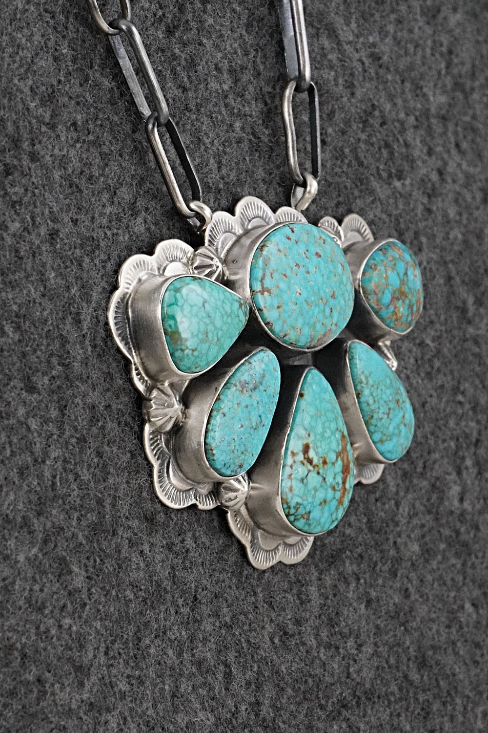 Turquoise & Sterling Silver Necklace - Darrin Livingston