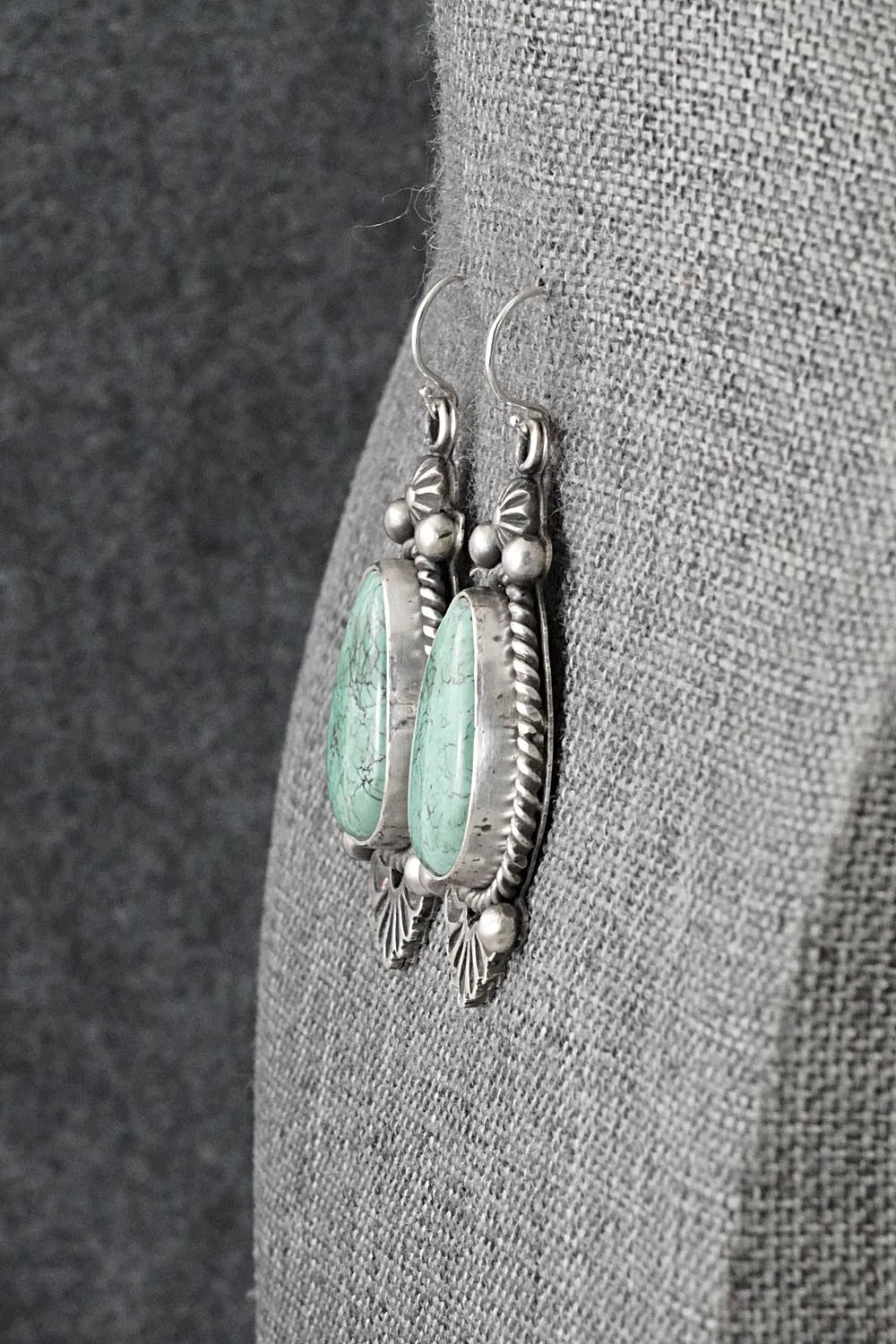 Turquoise & Sterling Silver Earrings - Michael Calladitto