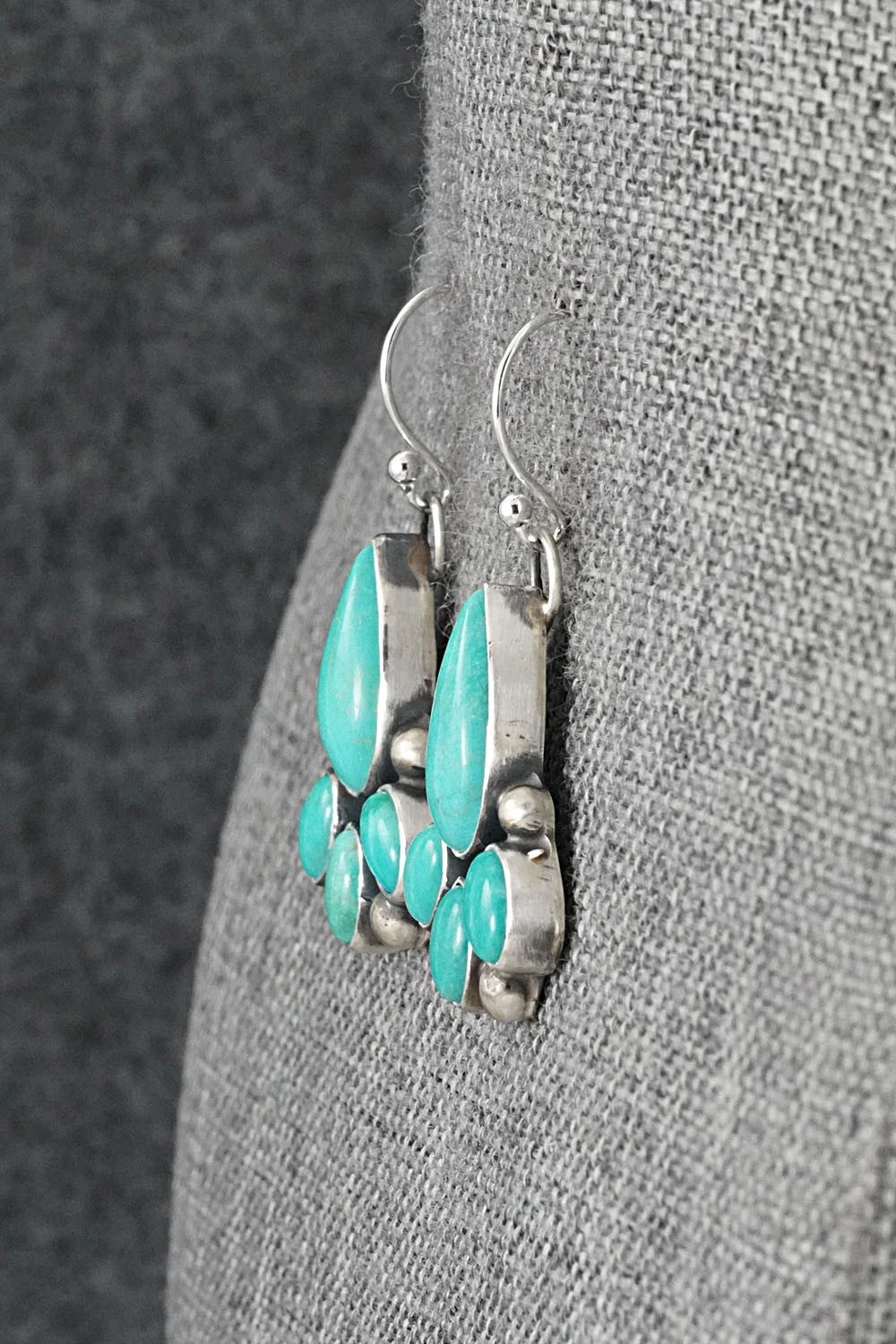 Turquoise & Sterling Silver Earrings - Kathleen Livingston