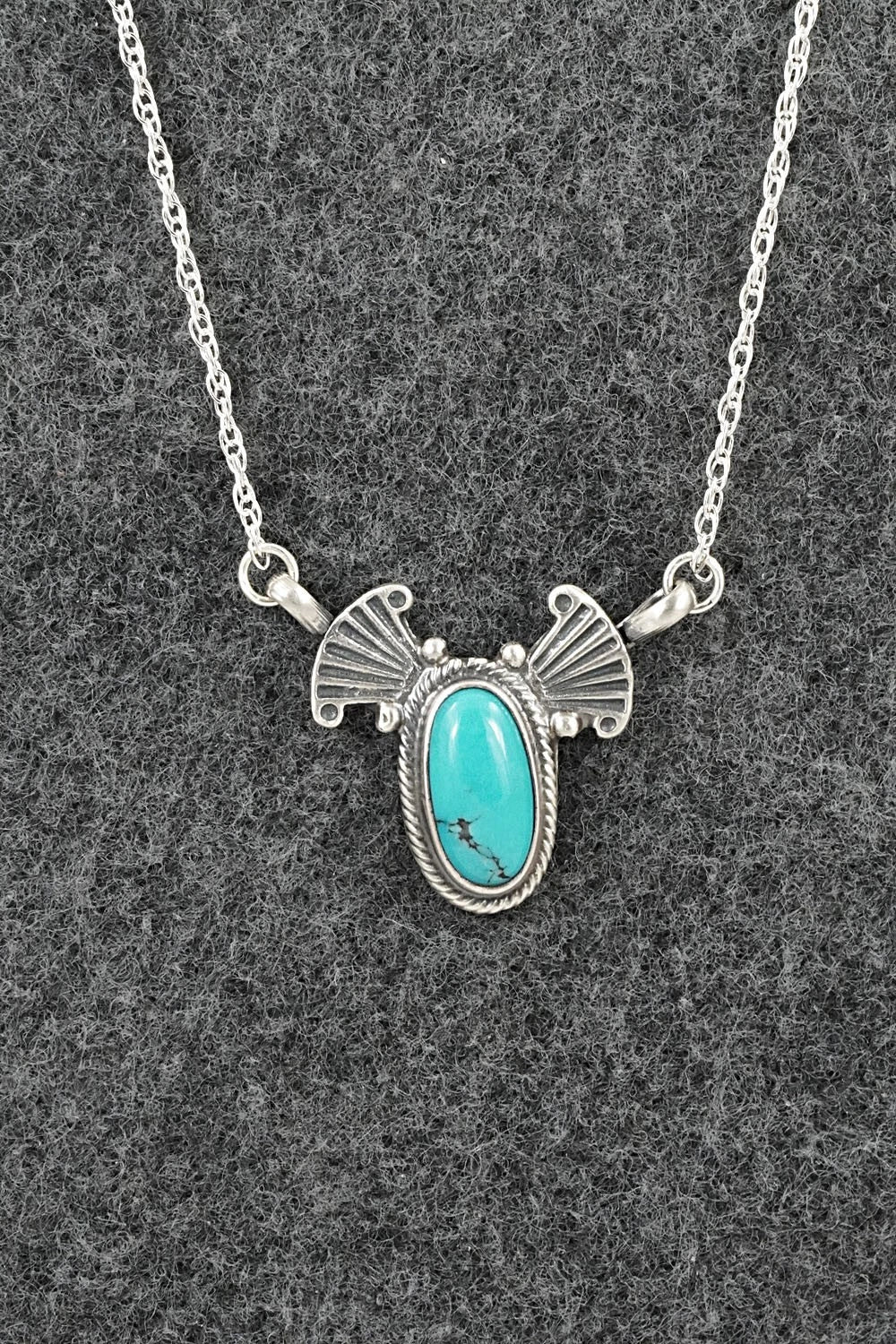 Turquoise & Sterling Silver Necklace - Verley Betone