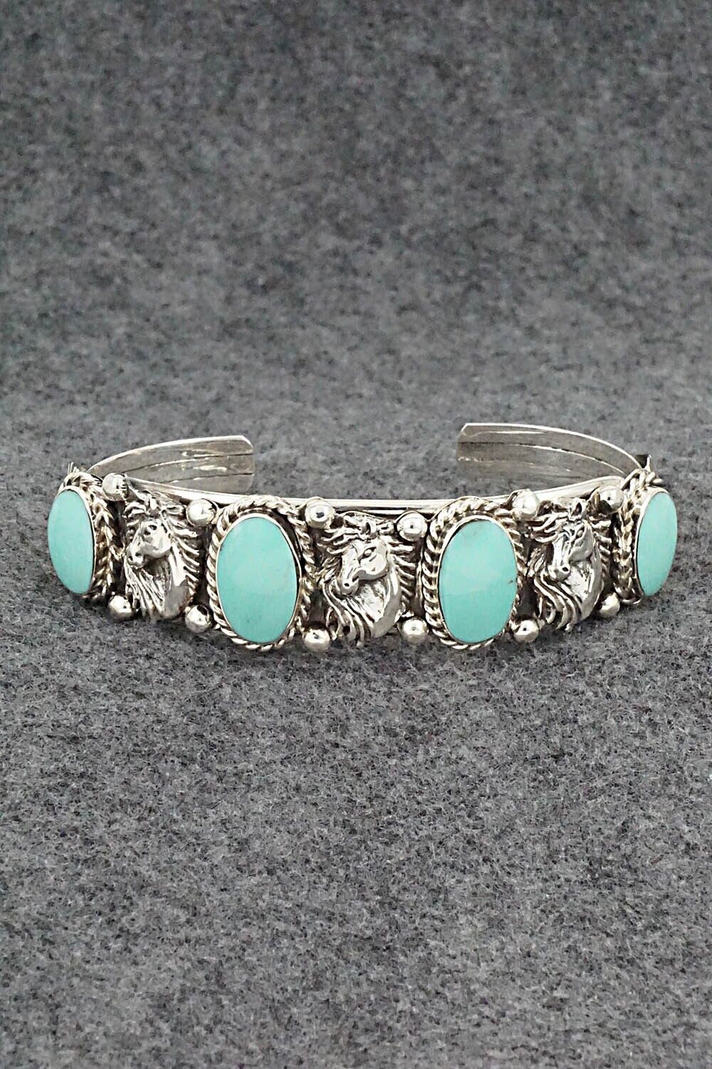 Turquoise & Sterling Silver Bracelet - Calvin Belin