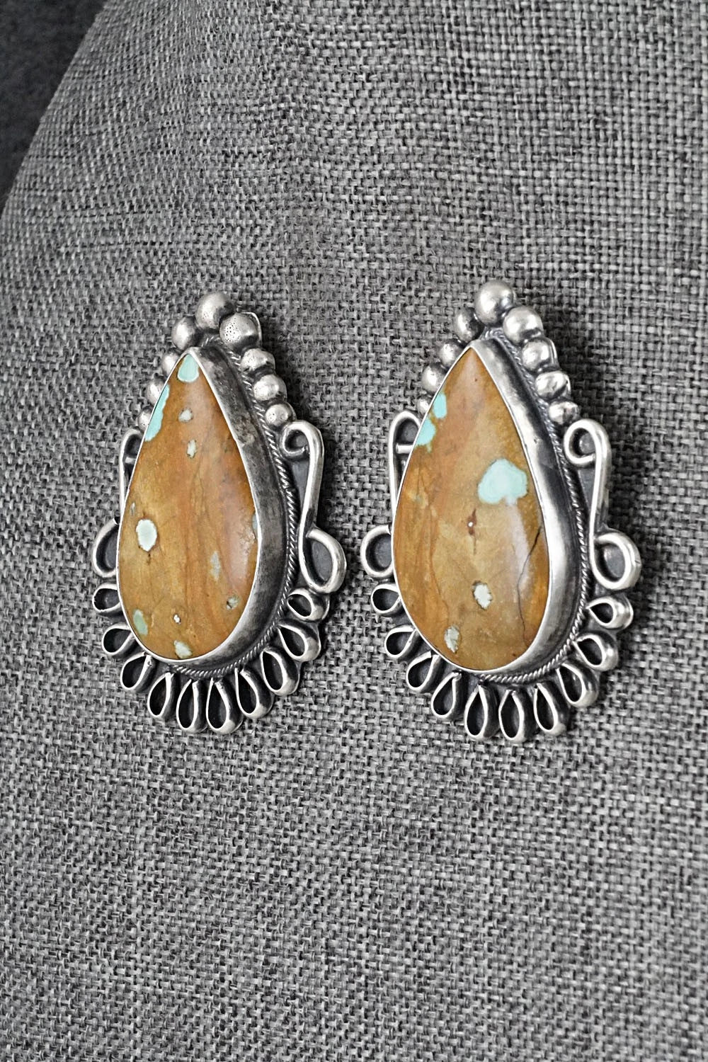Turquoise & Sterling Silver Necklace and Earrings Set - Bob Becenti