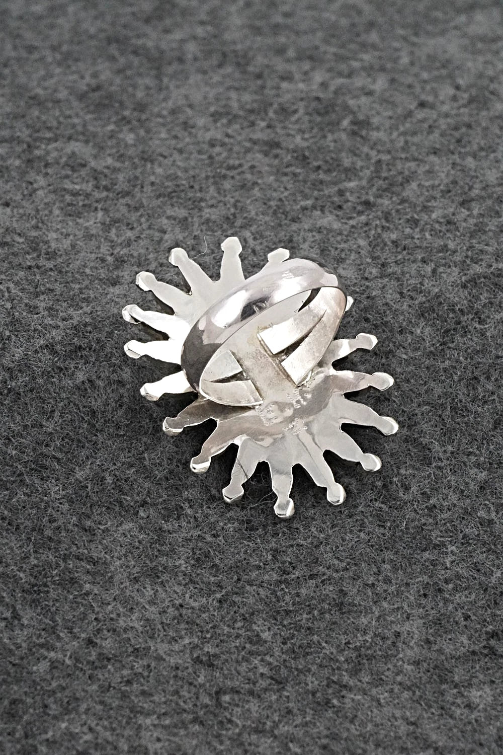 Turquoise & Sterling Silver Ring - Evonne Hustito - Size 9