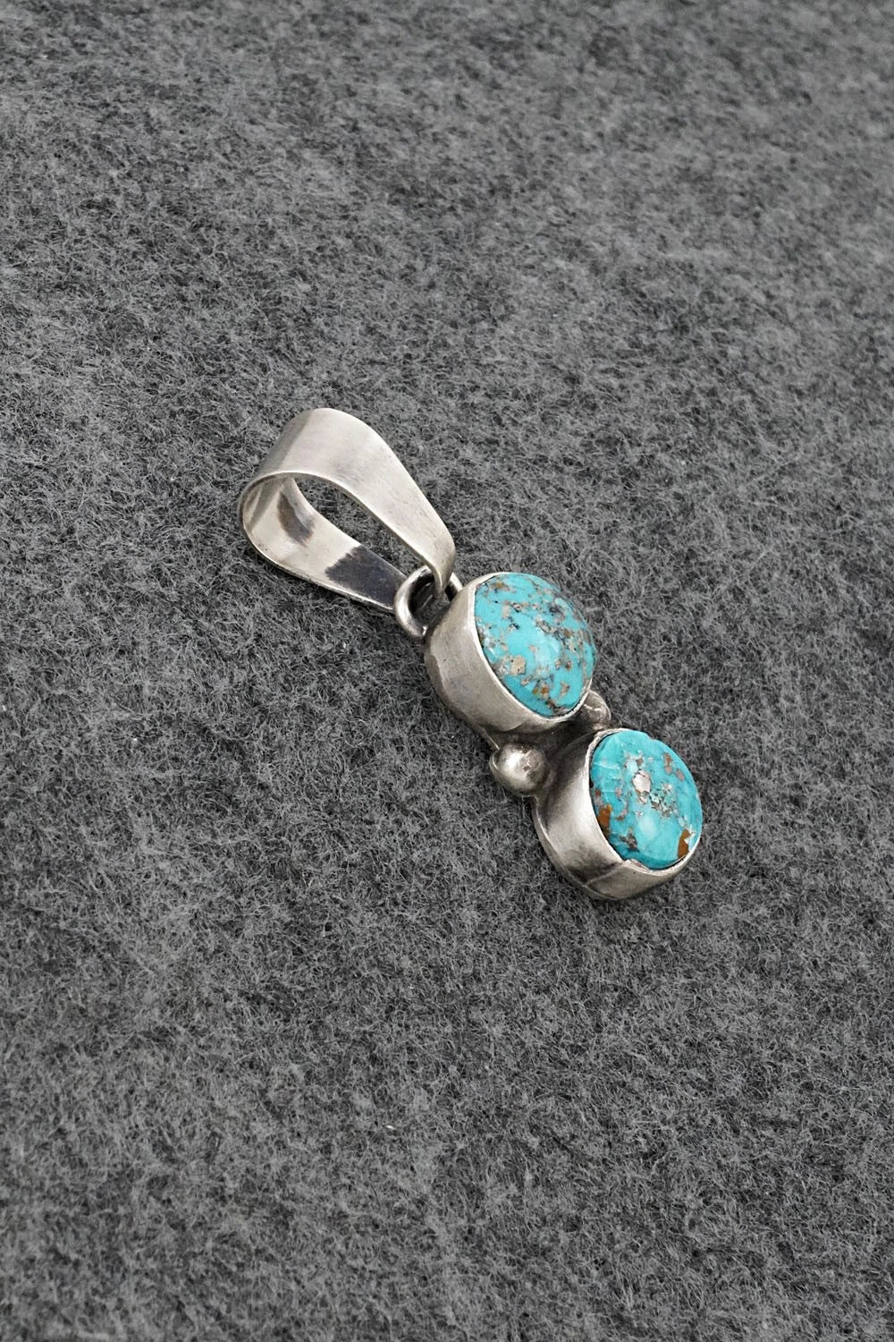 Turquoise & Sterling Silver Pendant - Darrin Livingston