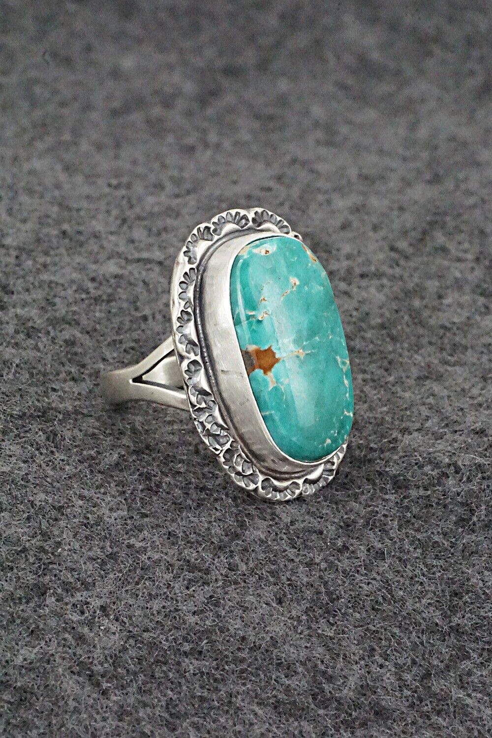 Turquoise & Sterling Silver Ring - Randy Boyd - Size 7.5