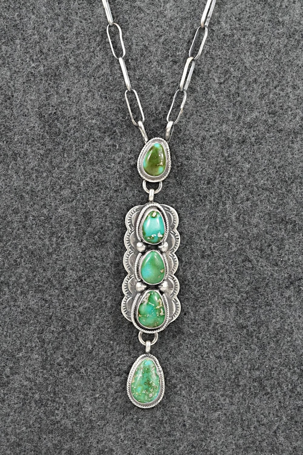 Turquoise & Sterling Silver Necklace - Bobby Johnson
