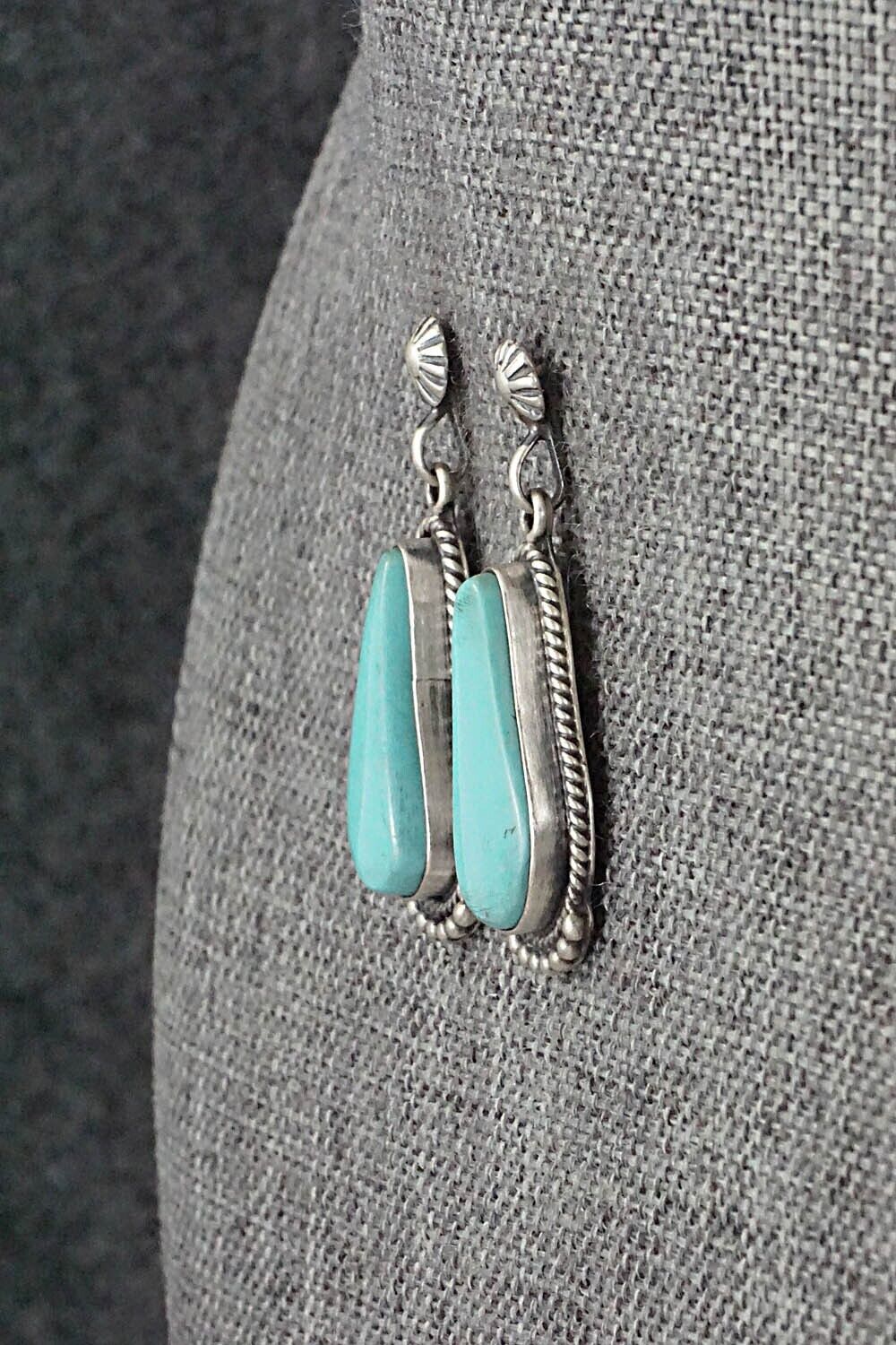 Turquoise & Sterling Silver Earrings - Verley Betone