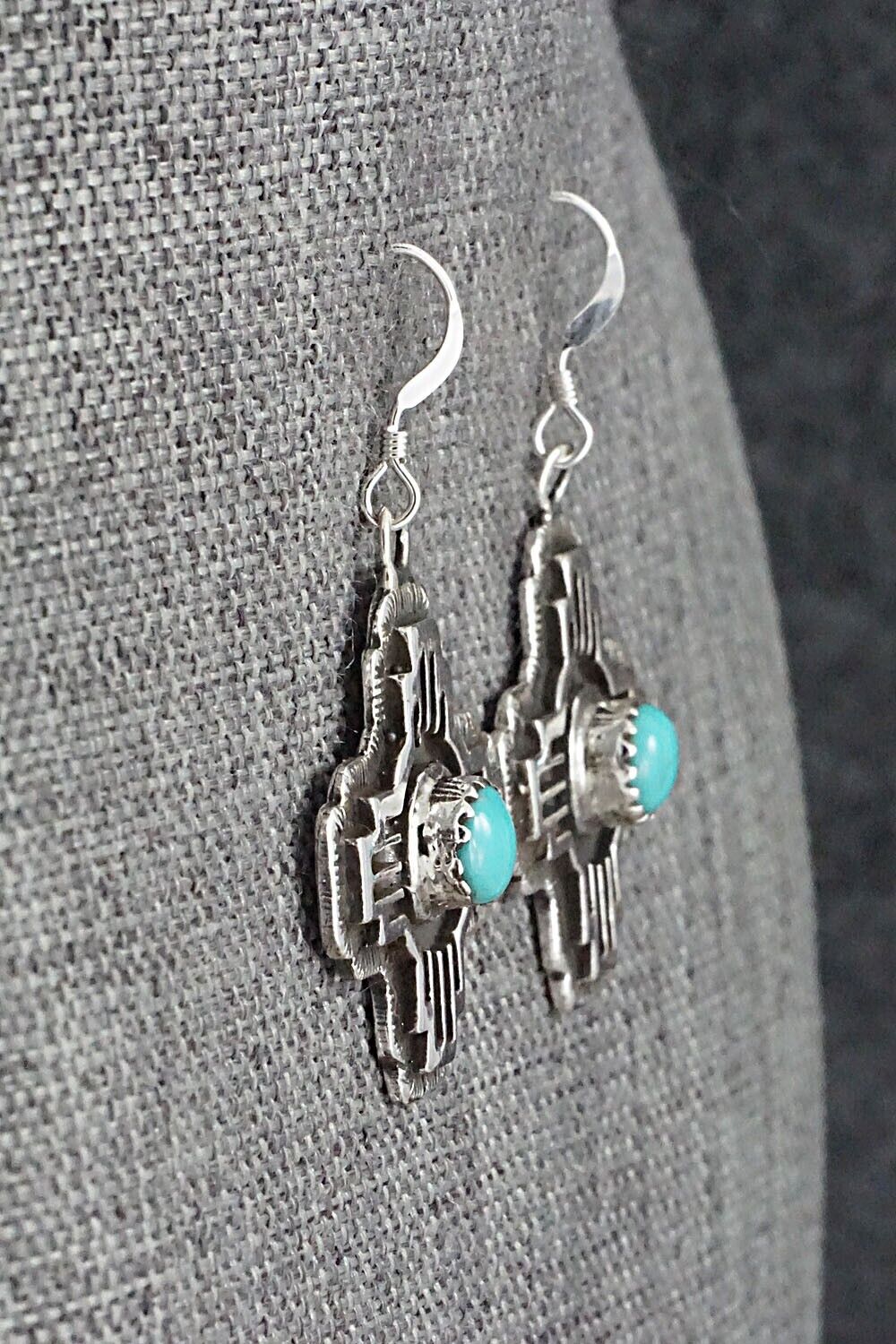 Turquoise & Sterling Silver Earrings - Angeline Platero