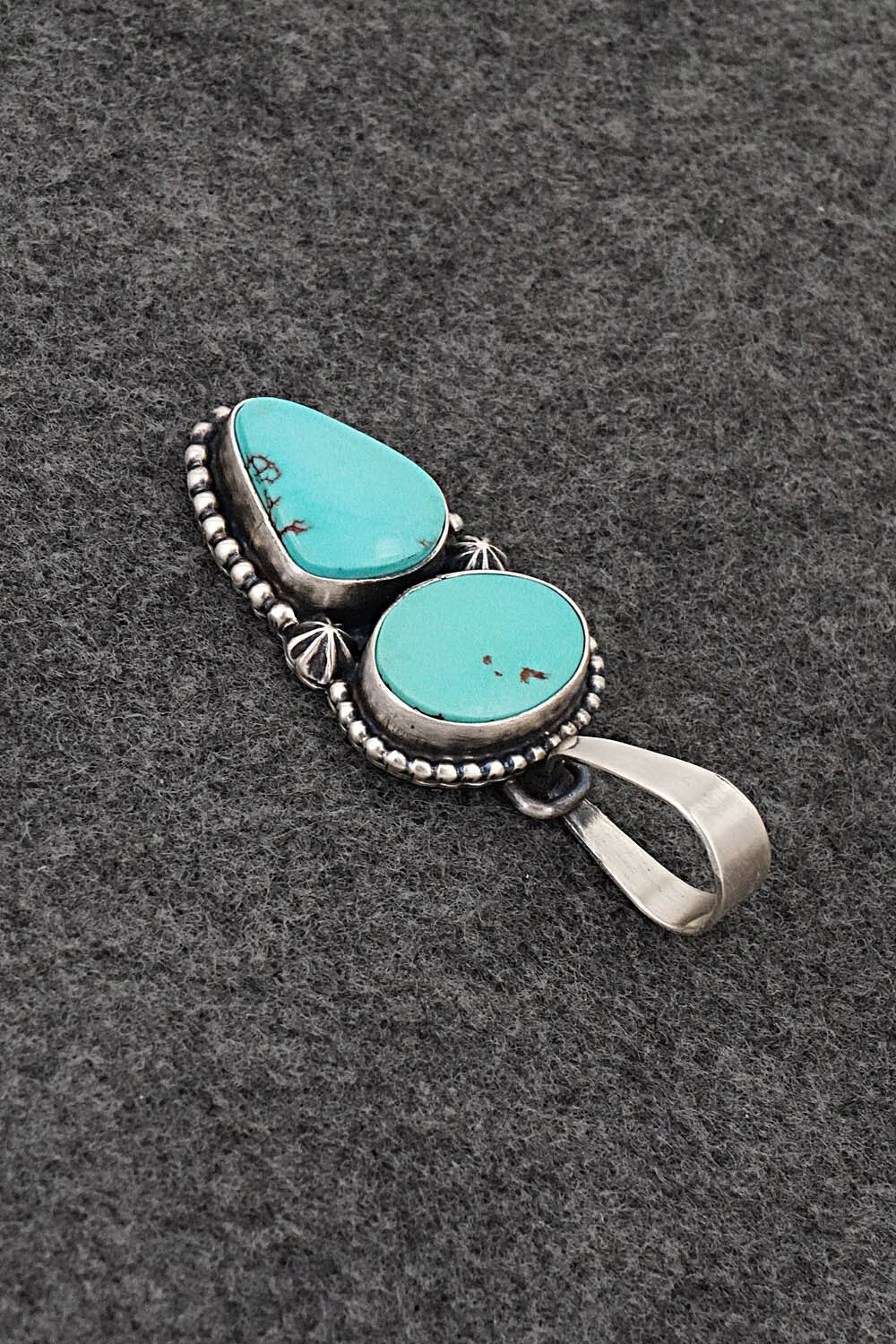 Turquoise & Sterling Silver Pendant - Darrin Livingston