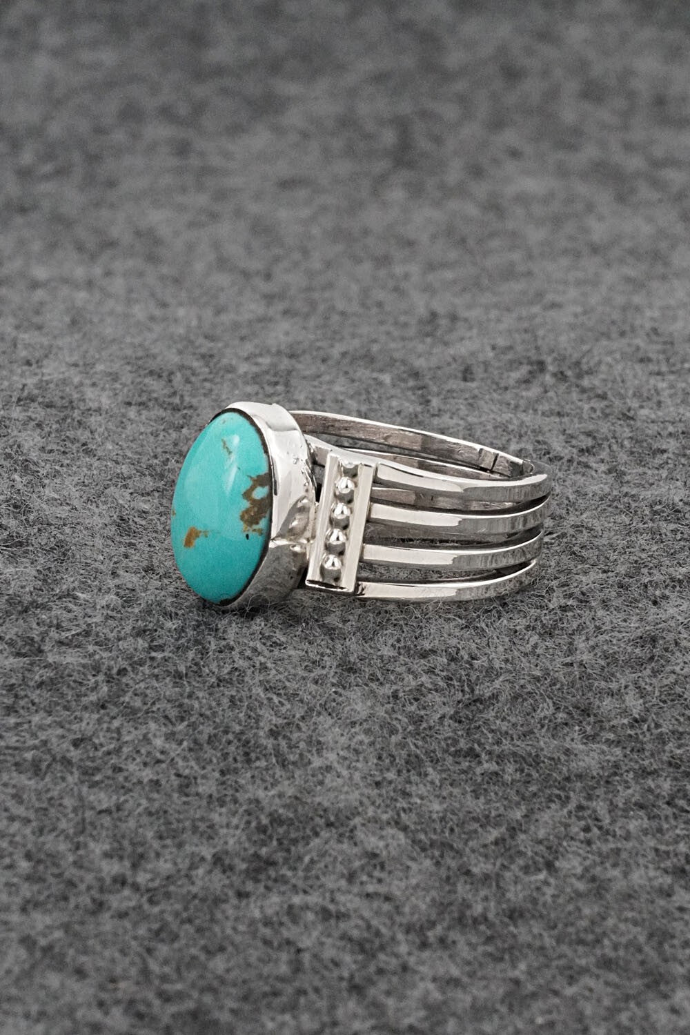 Turquoise & Sterling Silver Ring - Thomas Yazzie - Size 7
