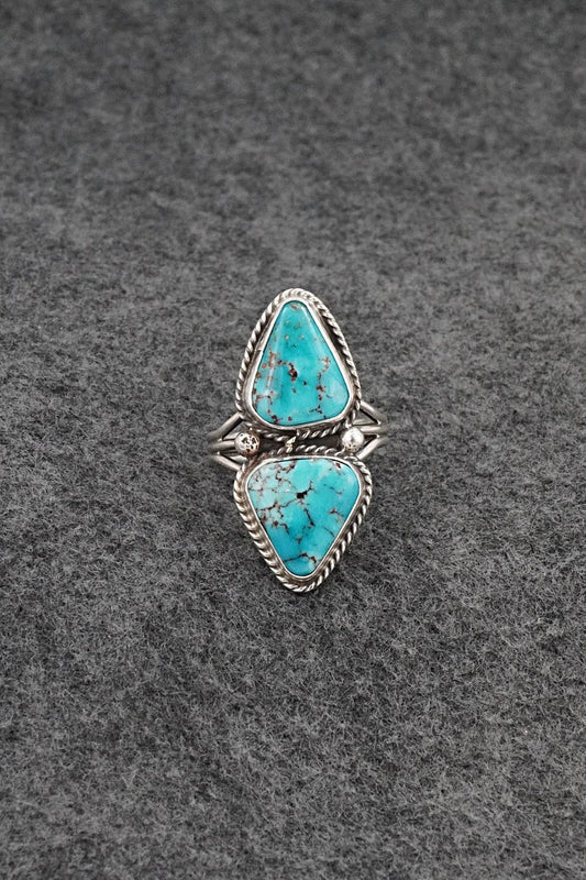 Turquoise & Sterling Silver Ring - Eugene Gruber - Size 8