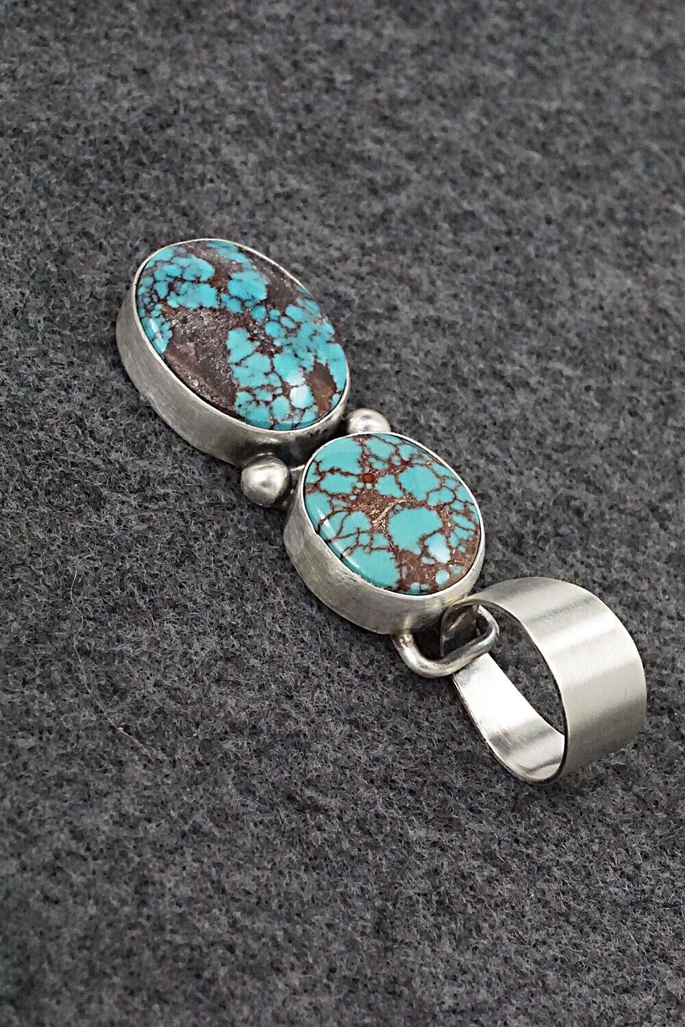 Turquoise & Sterling Silver Pendant - Bobby Johnson