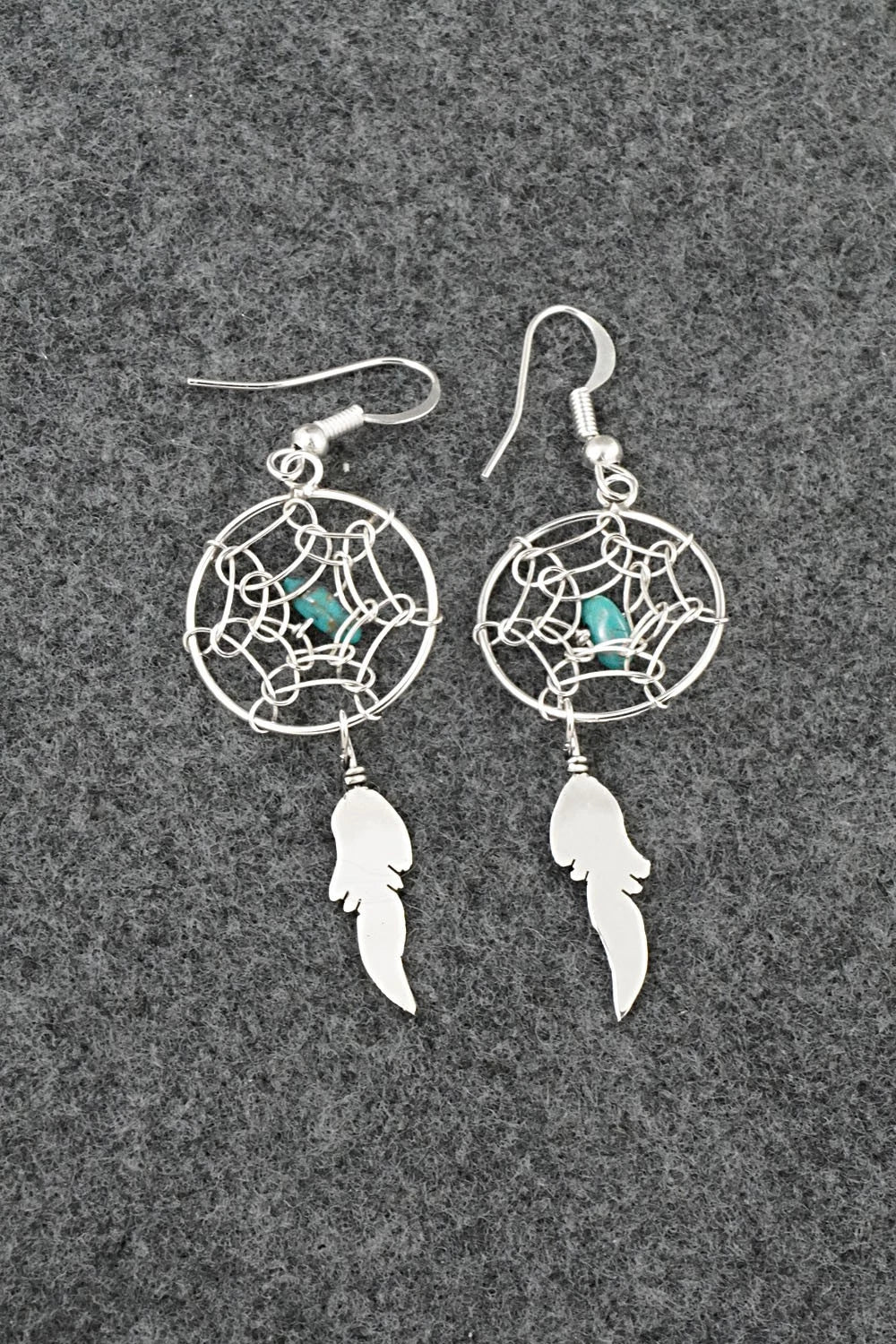 Turquoise & Sterling Silver Earrings - Lorenzo Arviso