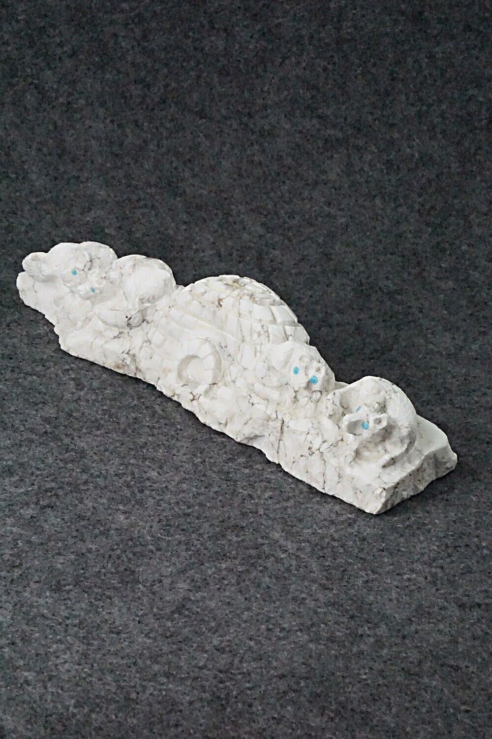 Wolves Zuni Fetish Carving - Chris Peina