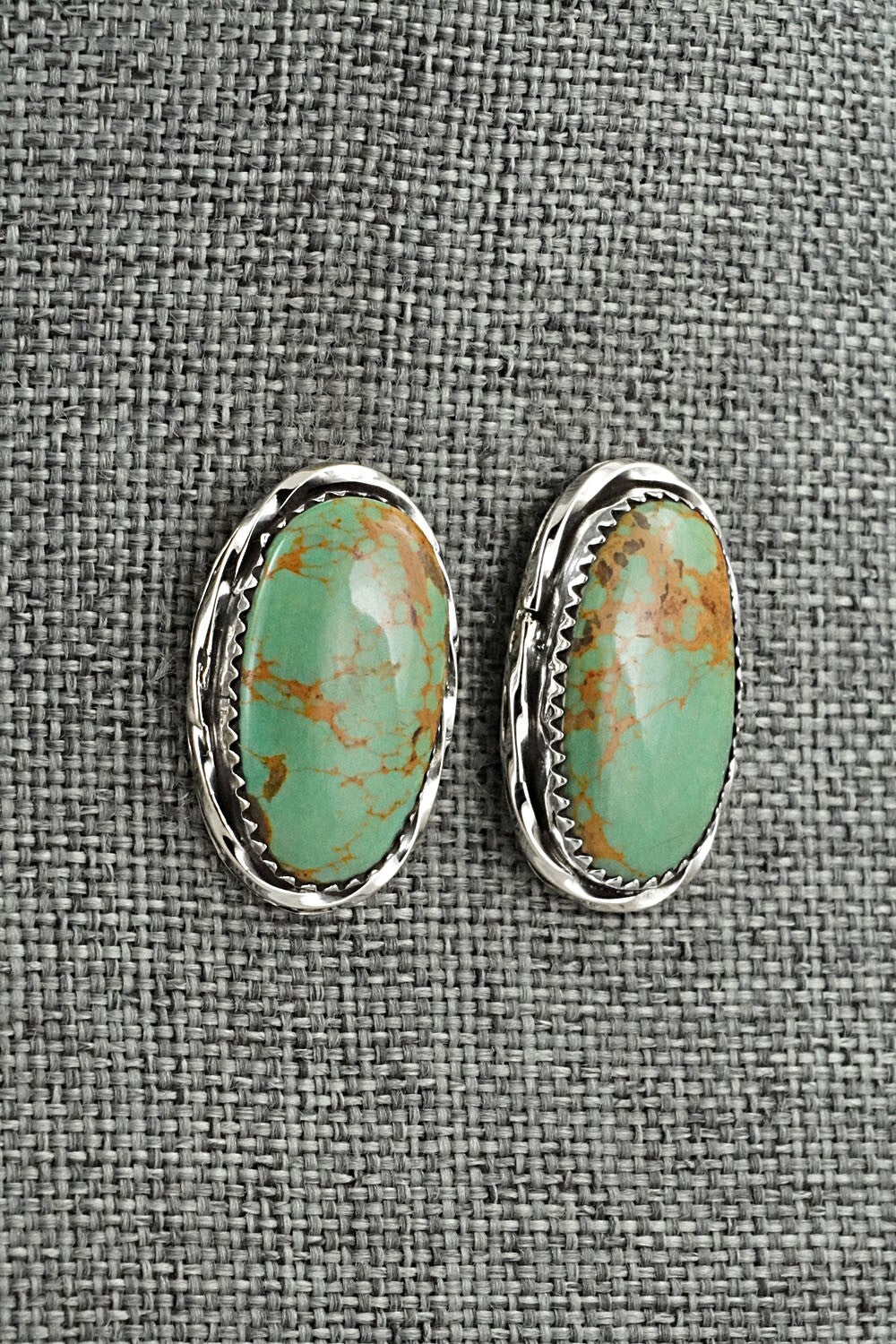 Turquoise & Sterling Silver Earrings - Ernest Hawthorne