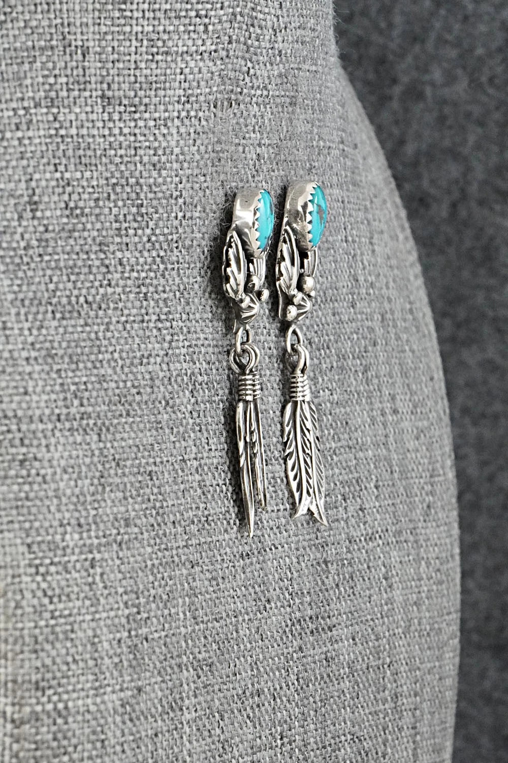 Turquoise & Sterling Silver Earrings - Marie Bahe