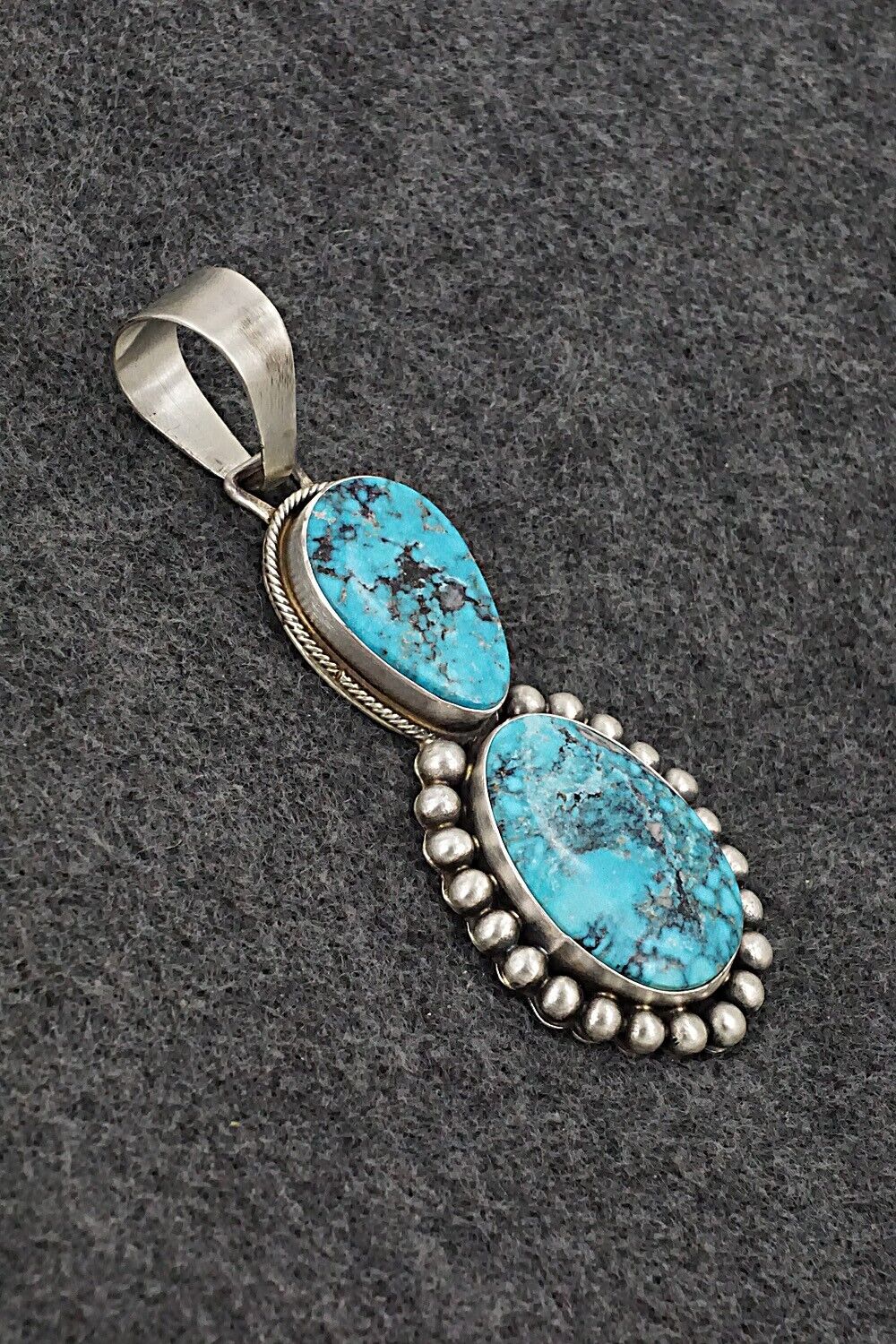 Turquoise & Sterling Silver Pendant - Bobby Johnson