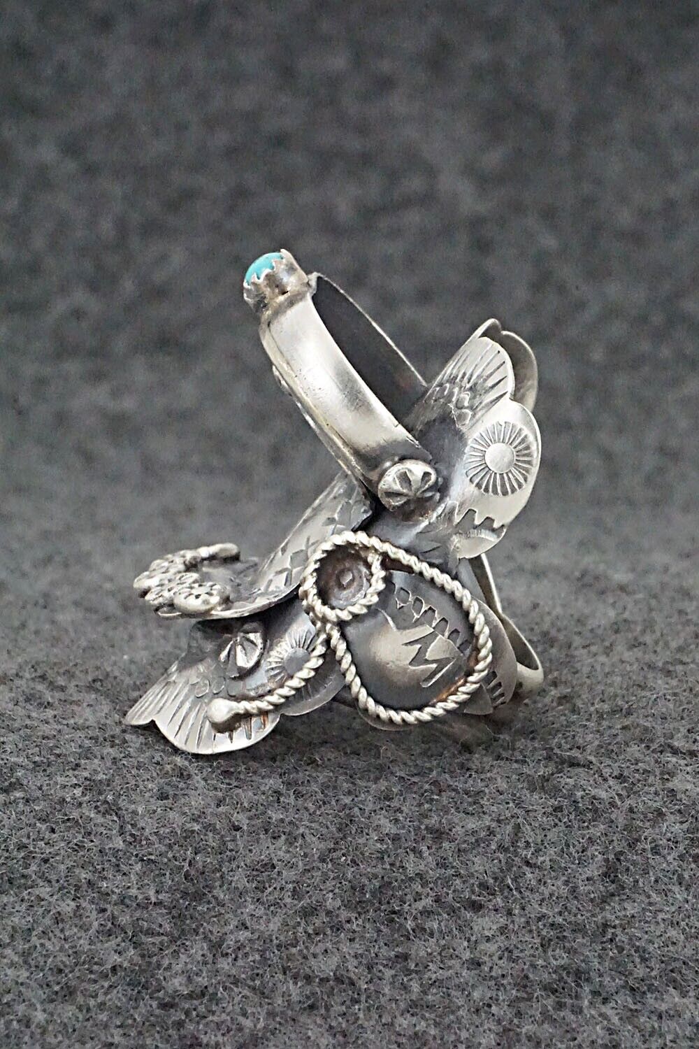Turquoise & Sterling Silver Ring - Tim Yazzie - Size 9.5
