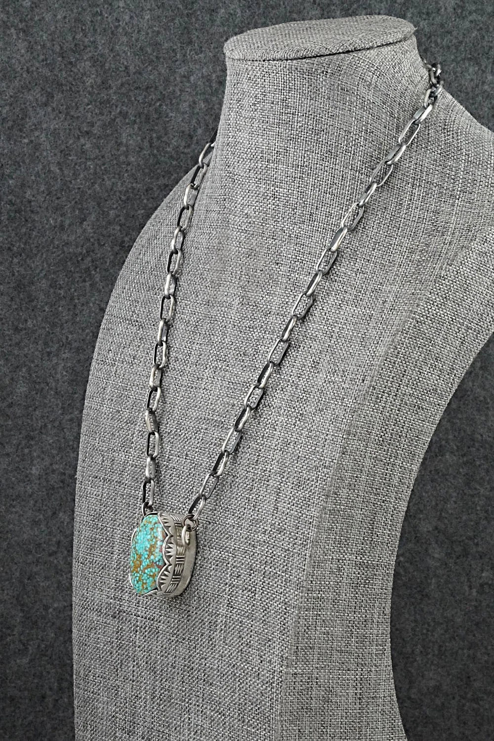 Turquoise & Sterling Silver Necklace - Paul Livingston