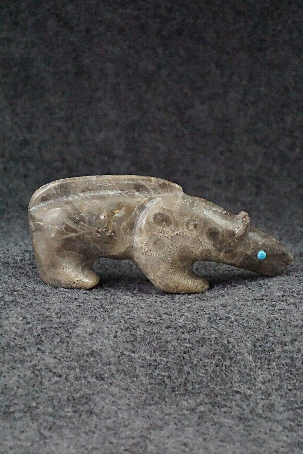 Mountain Lion Zuni Fetish Carving - Ronnie Lunasee