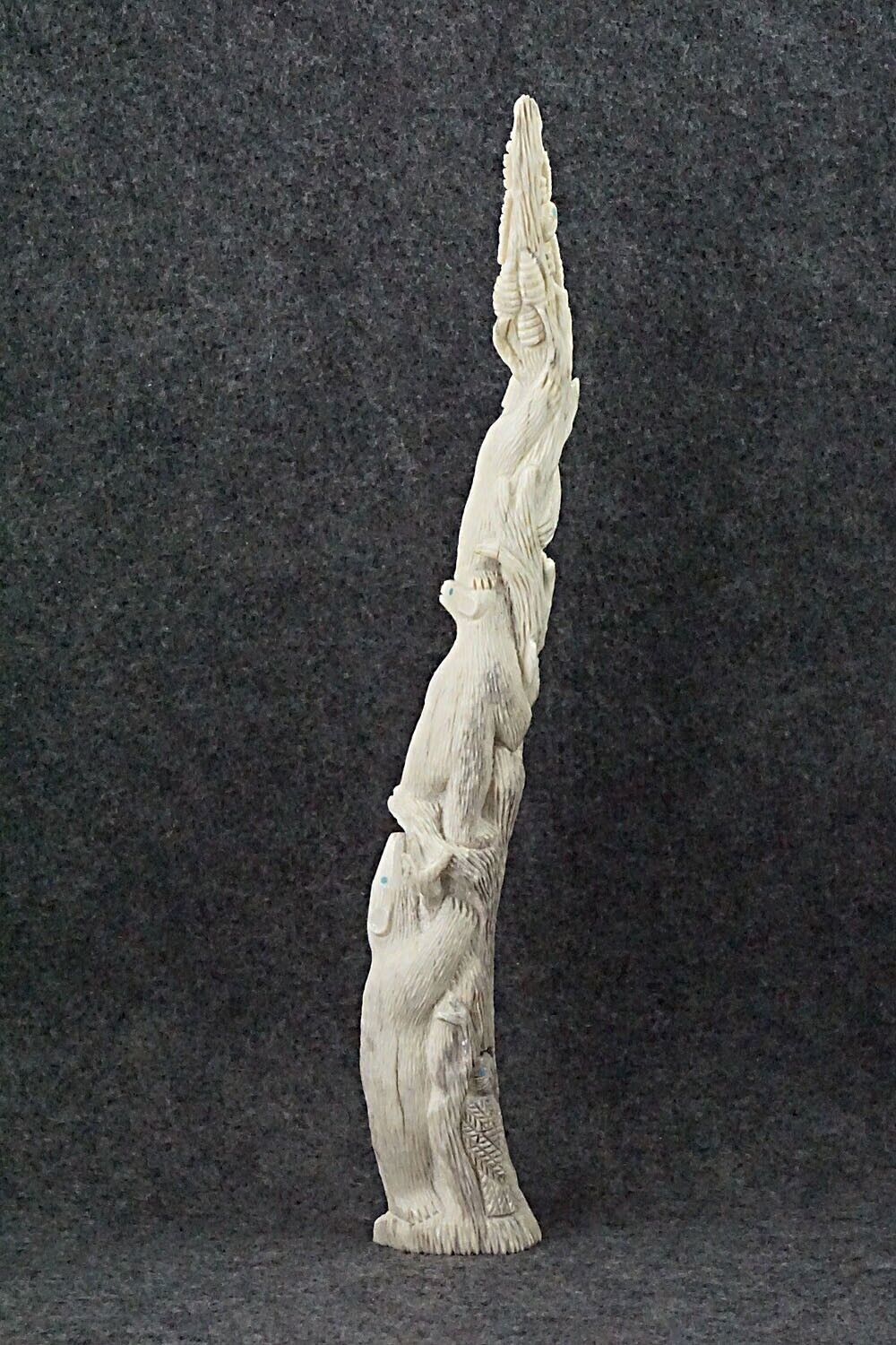 Bears & Owls Zuni Fetish Carving - Destry Siutza