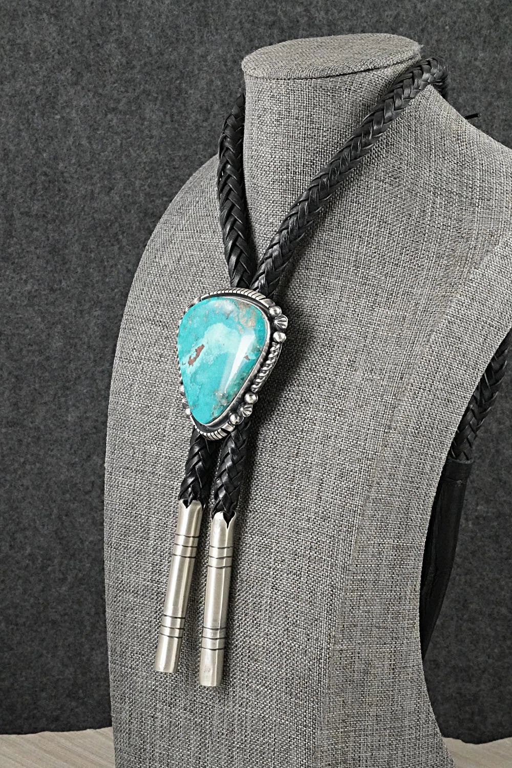Turquoise & Sterling Silver Bolo Tie - Bob Becenti