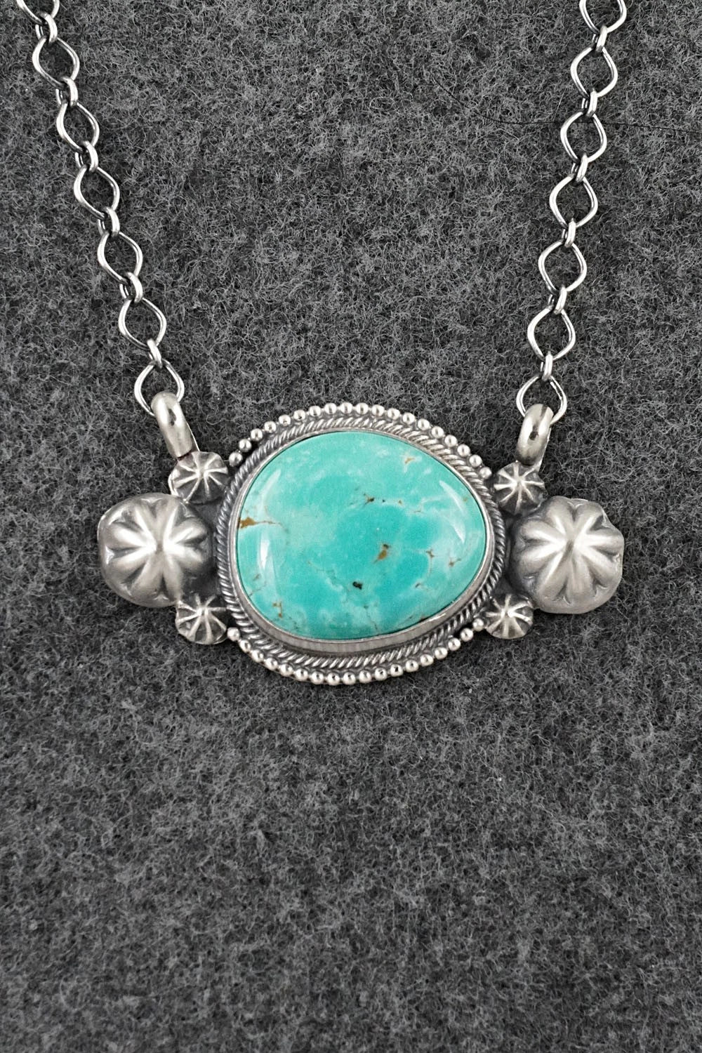Turquoise & Sterling Silver Necklace - Darrin Livingston