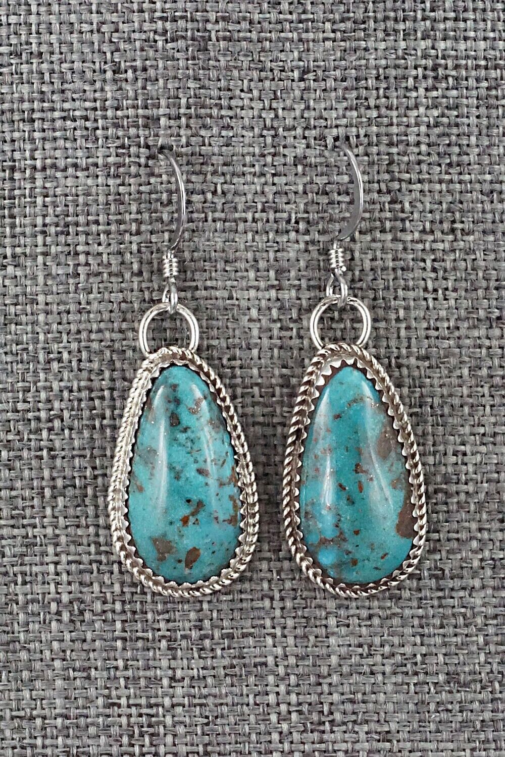 Turquoise & Sterling Silver Earrings - Ernest Hawthorne