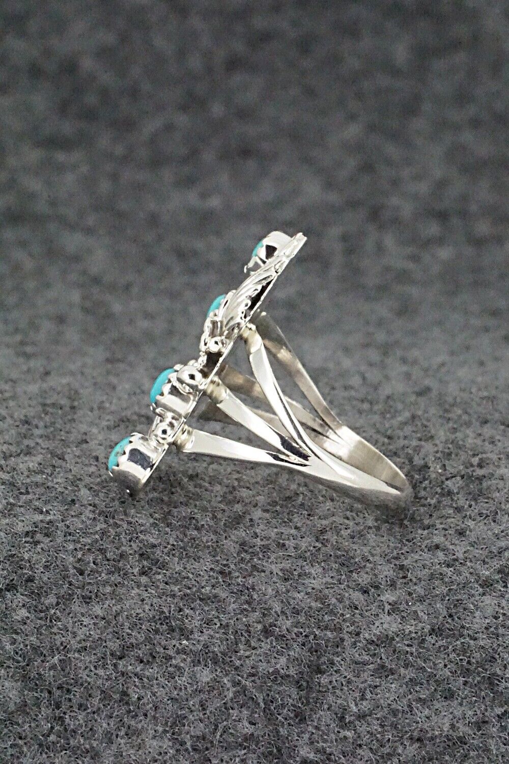 Turquoise & Sterling Silver Ring - Alice Rose Saunders - Size 8.5