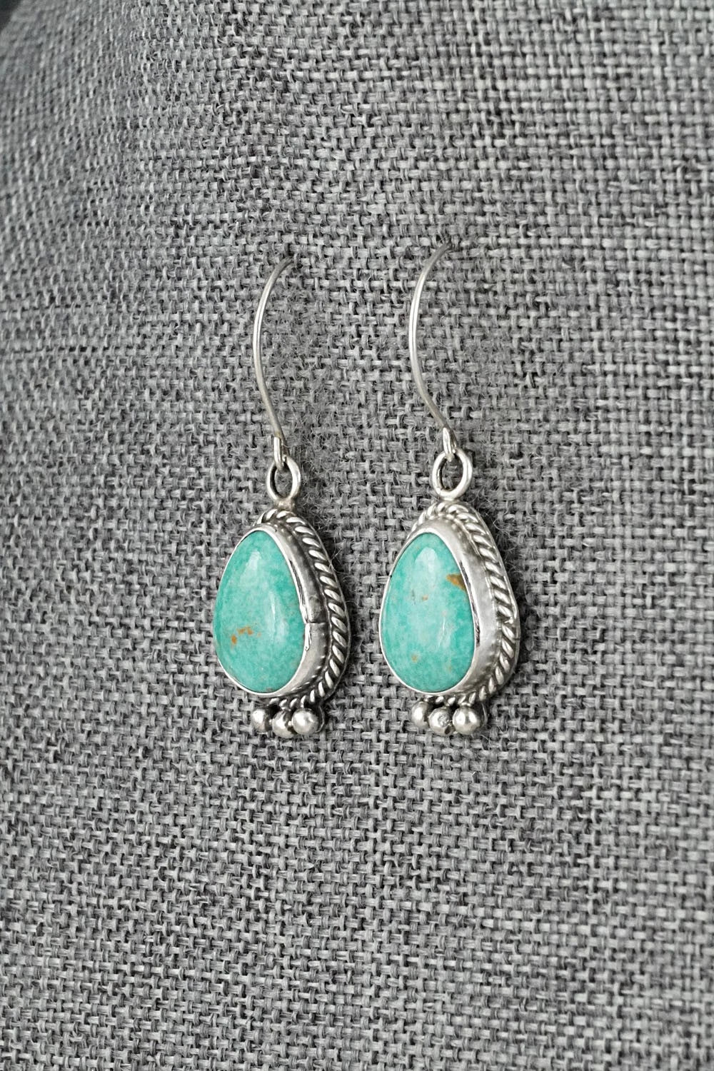 Turquoise & Sterling Silver Earrings - Rosemary Saunders