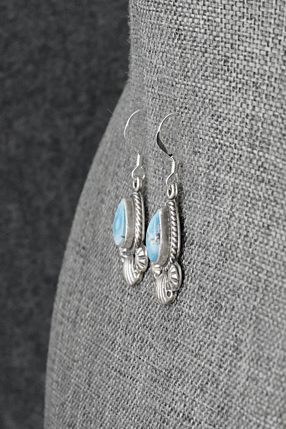 Turquoise & Sterling Silver Earrings - Verley Betone