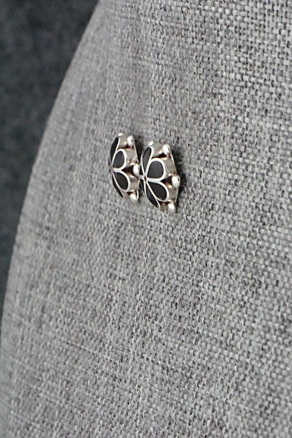 Onyx & Sterling Silver Earrings - Bernadette Hattie