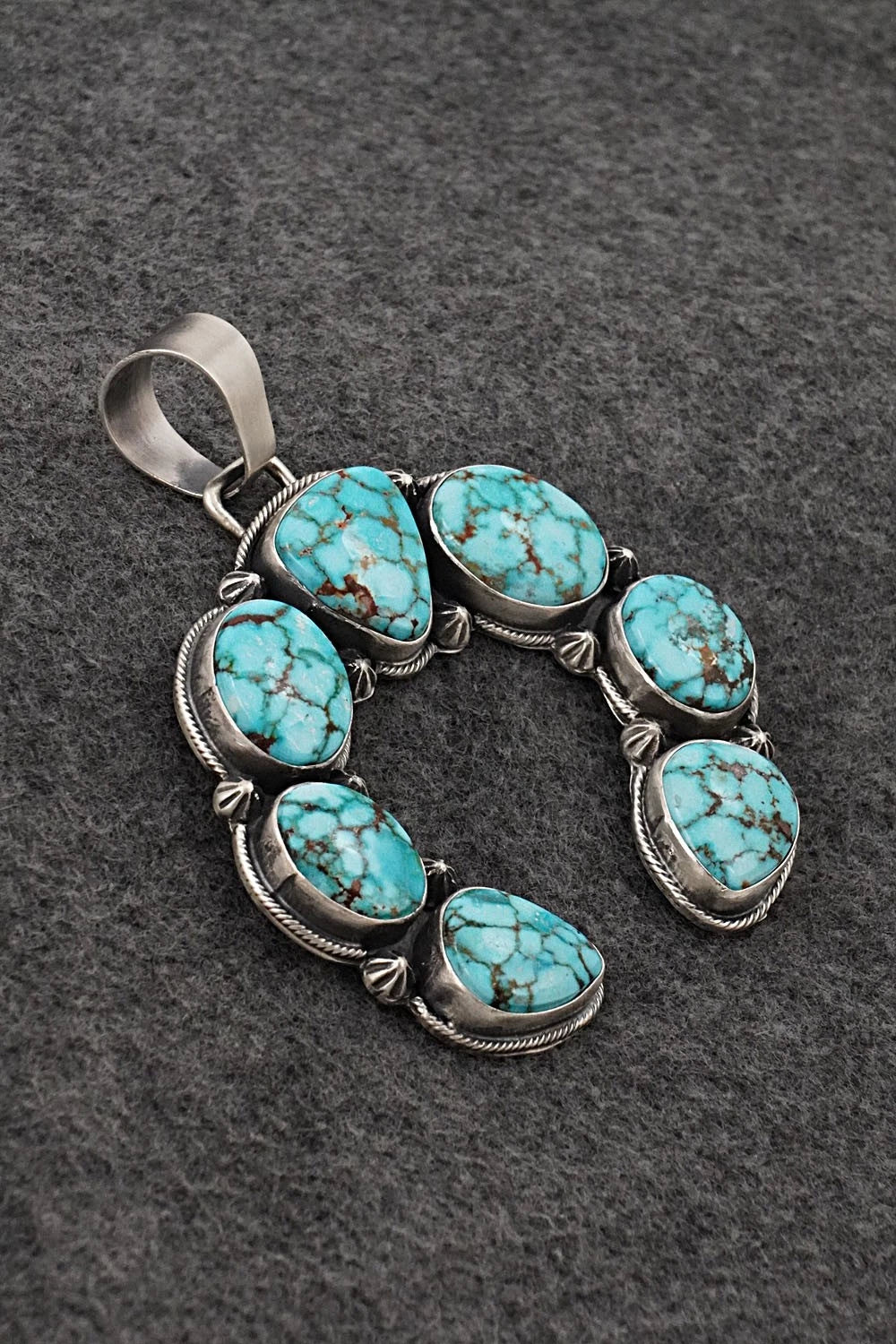 Turquoise & Sterling Silver Pendant - Bobby Johnson