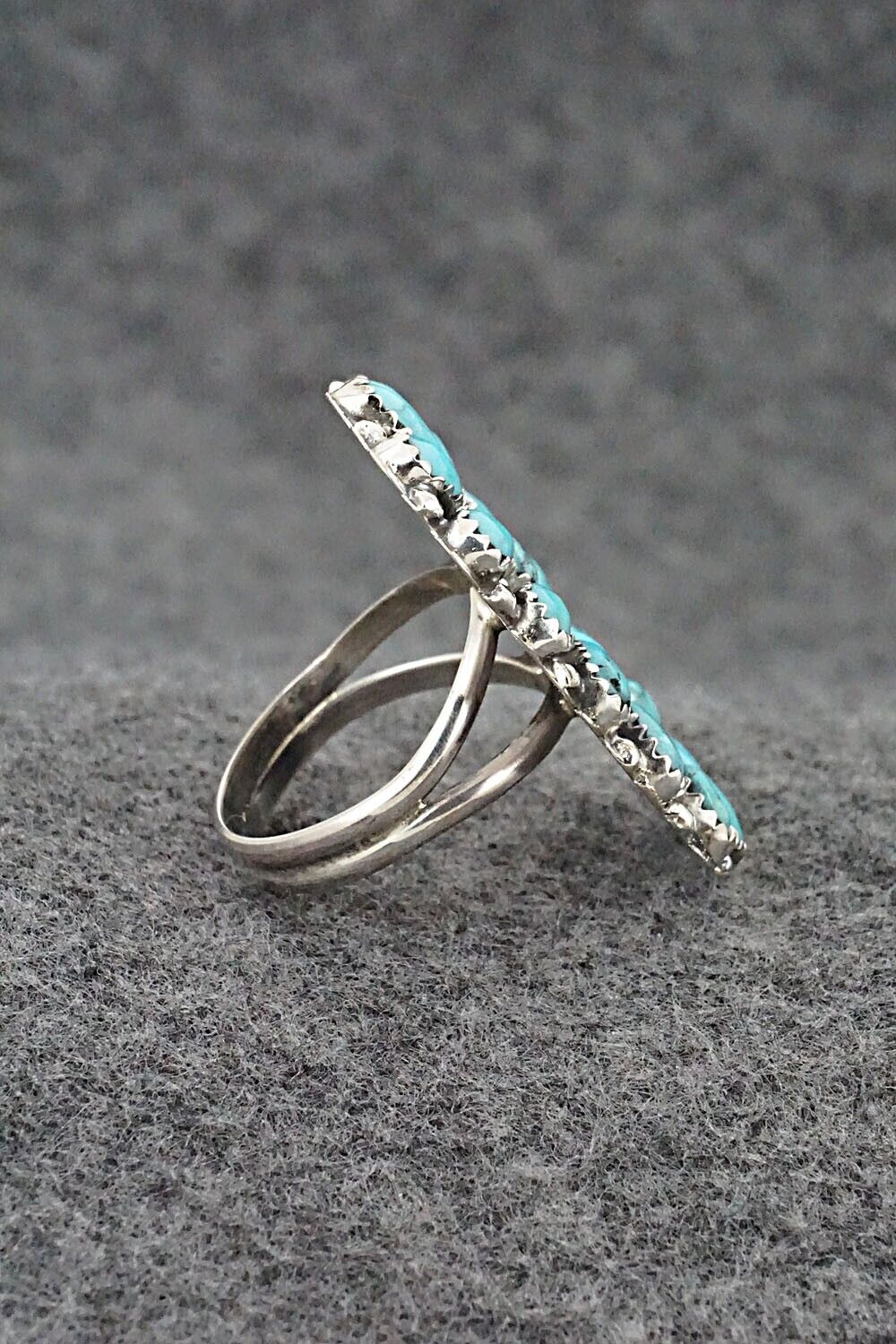 Turquoise & Sterling Silver Ring - Zeita Begay - Size 7.5