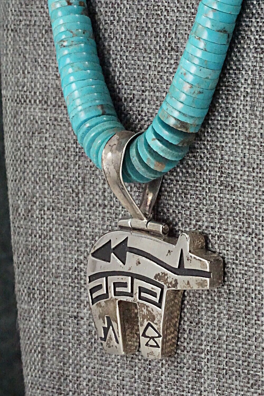 Turquoise & Sterling Silver Necklace - Jack Tom