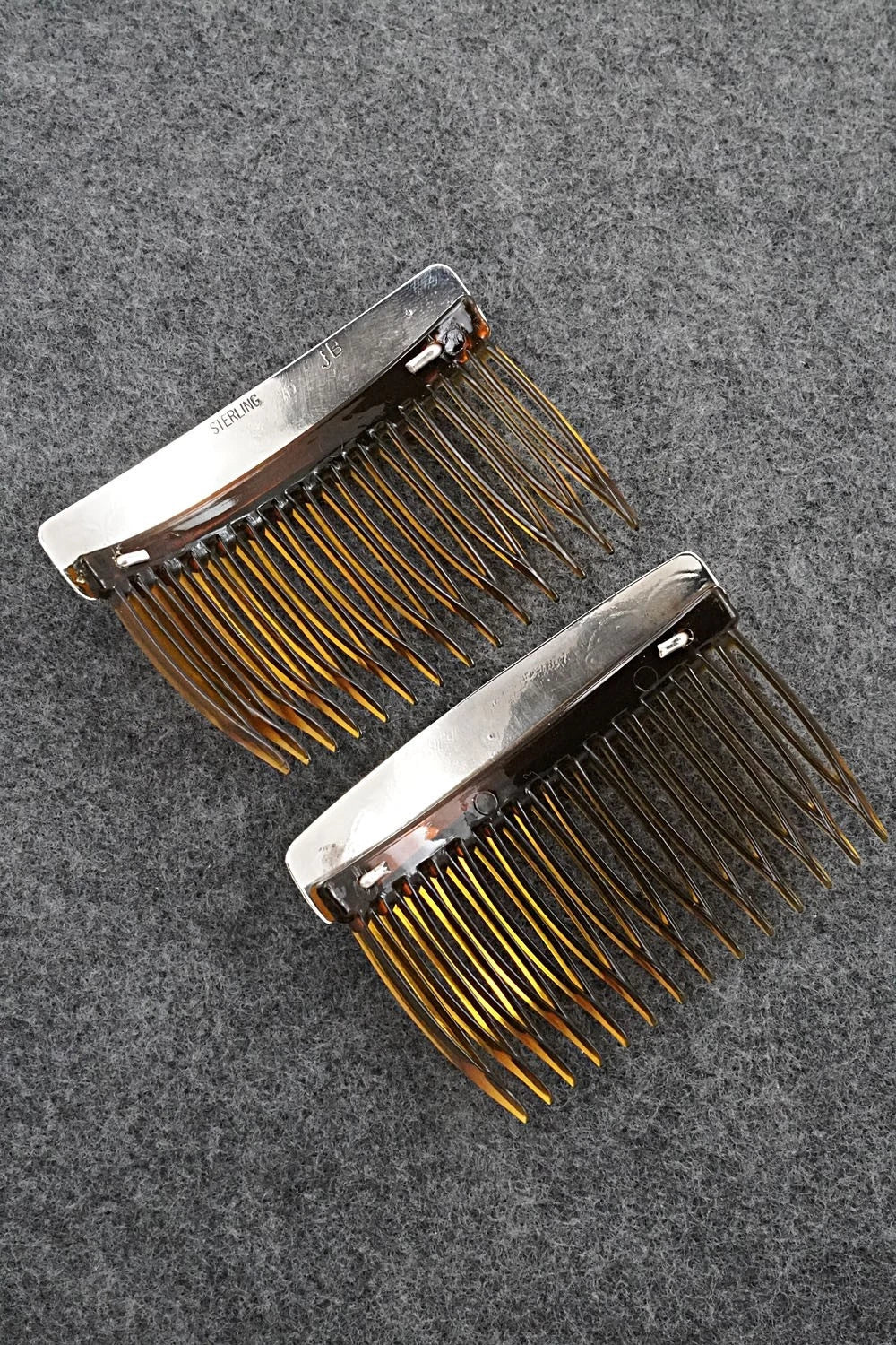 Turquoise & Sterling Silver Hair Combs - Joann Silver