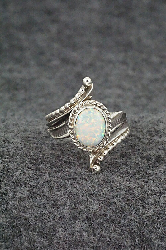 Opalite & Sterling Silver Ring - Thomas Yazzie - Size 7