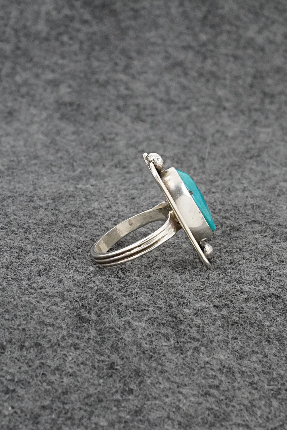 Turquoise & Sterling Silver Ring - Priscilla Reeder - Size 8