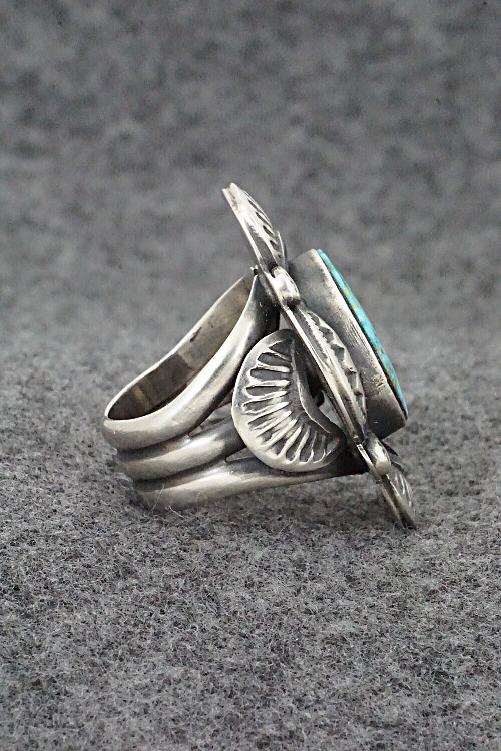 Turquoise & Sterling Silver Ring - Gilbert Tom - Size 7
